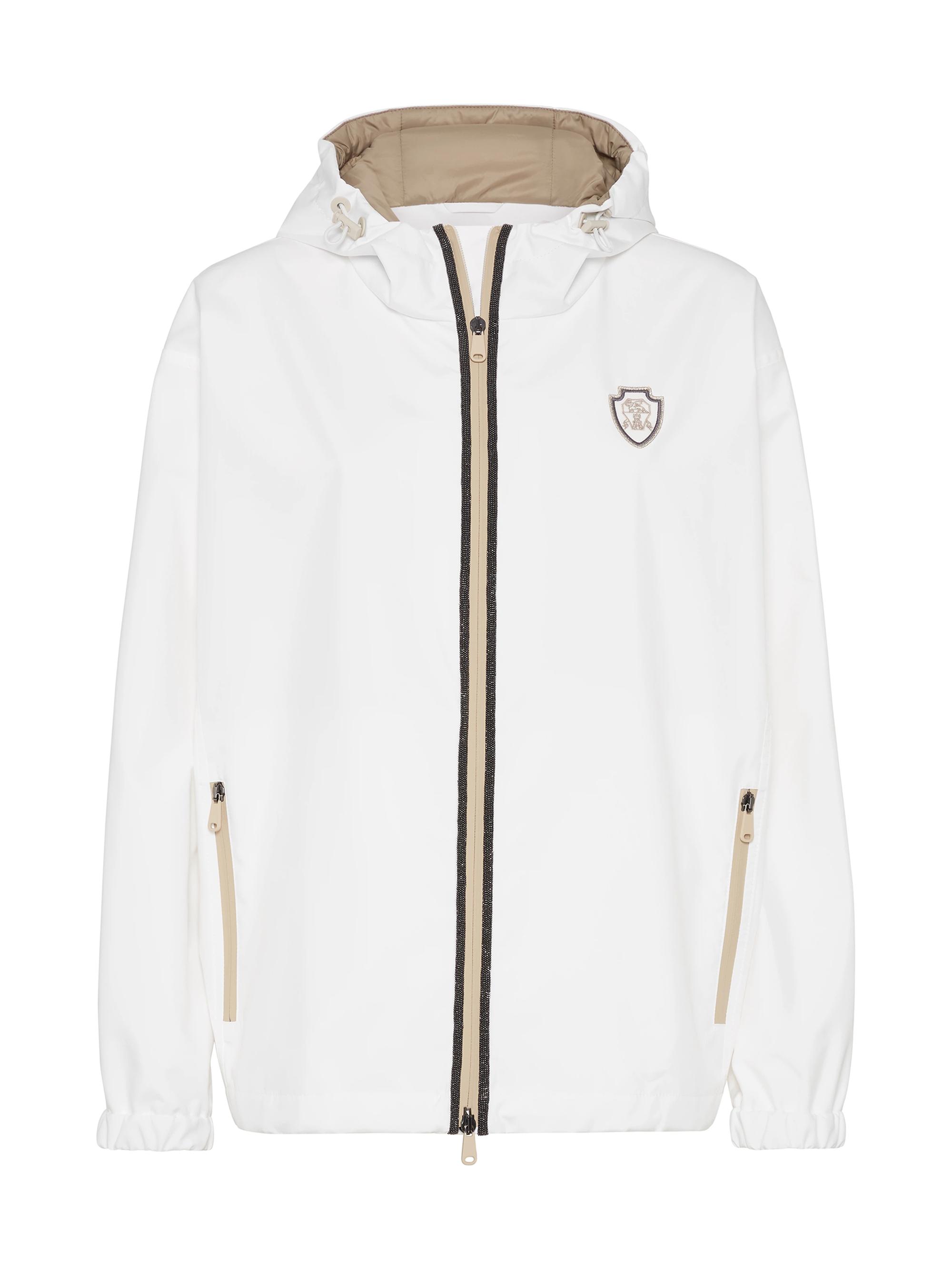 Brunello Cucinelli Women's Nylon Hooded Outerwear Jacket - White