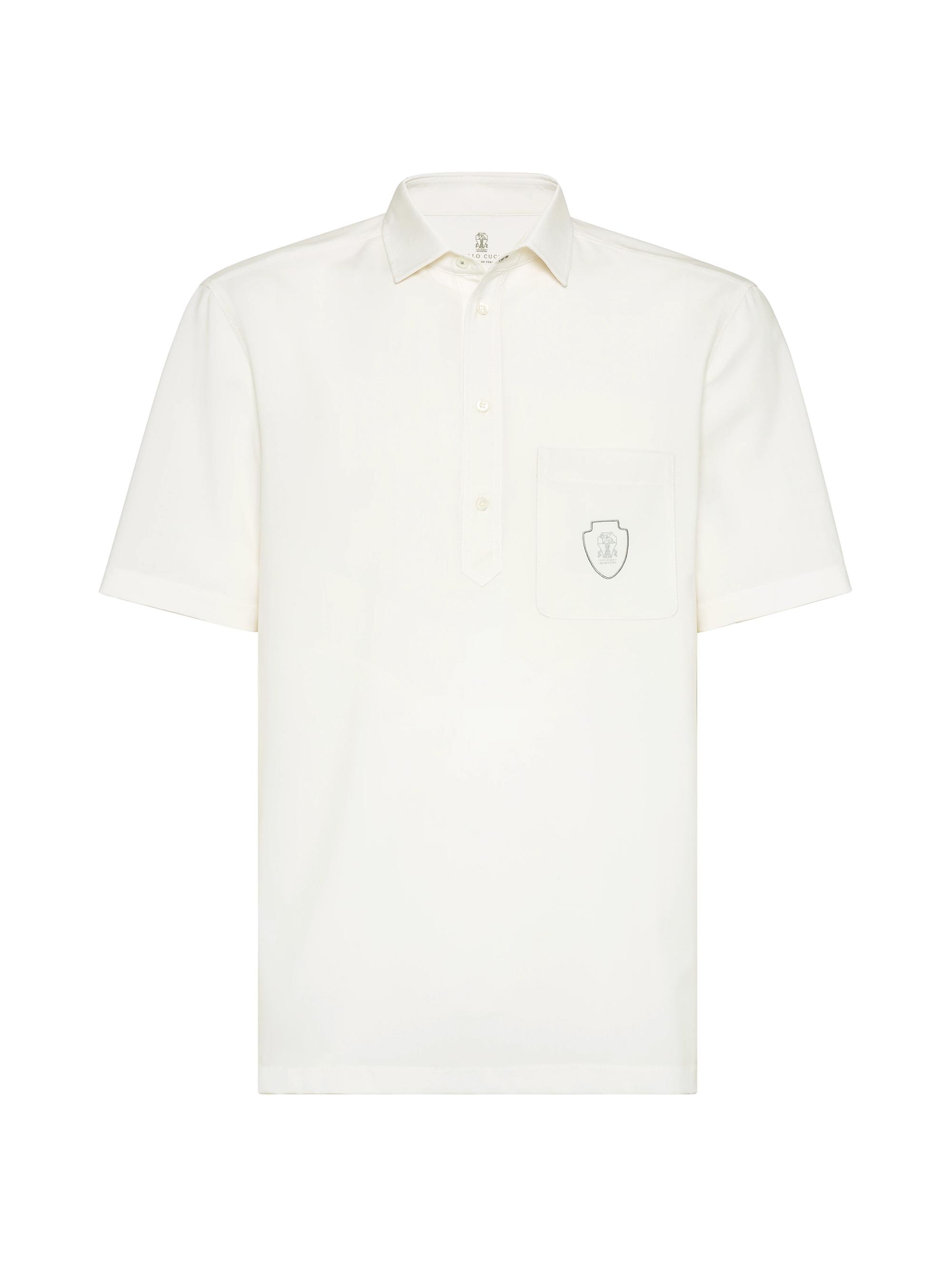 Brunello Cucinelli Men's Lightweight Virgin Wool Polo Shirt - White