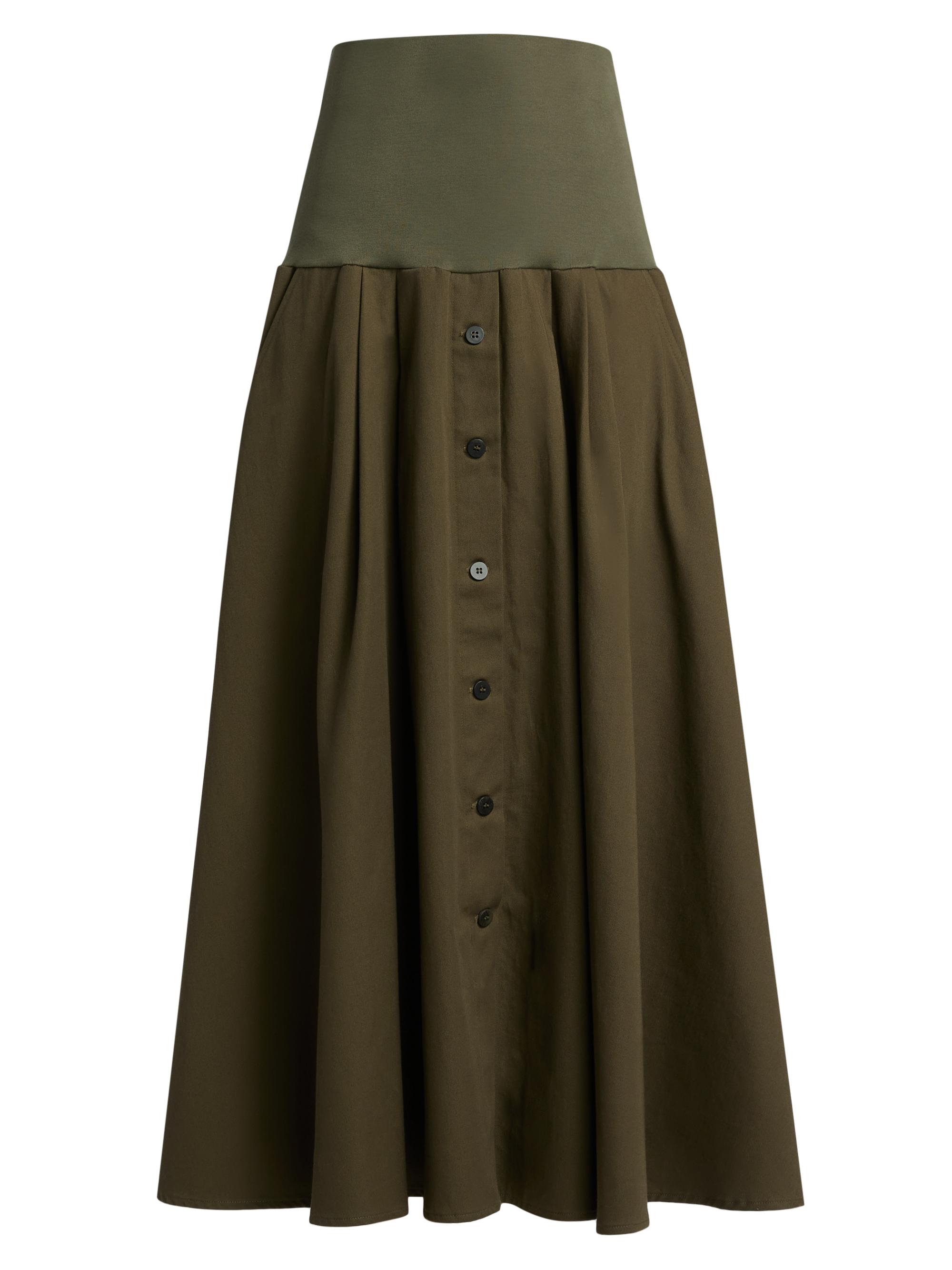 Jamie Haller Women's The Knit Waist Swing Skirt - Colonial Green