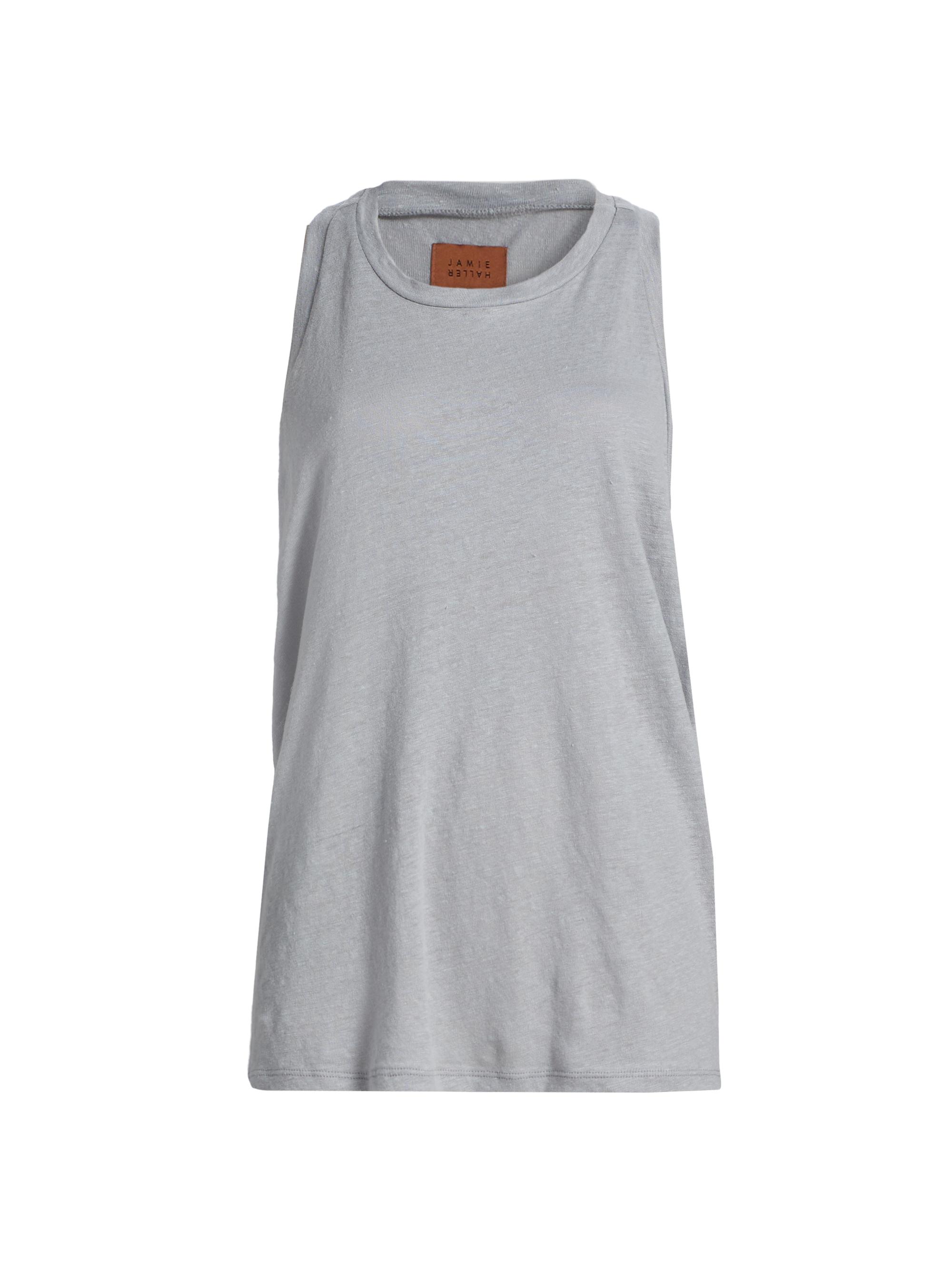 Jamie Haller Women's Linen Racerback Tank Top - Cement