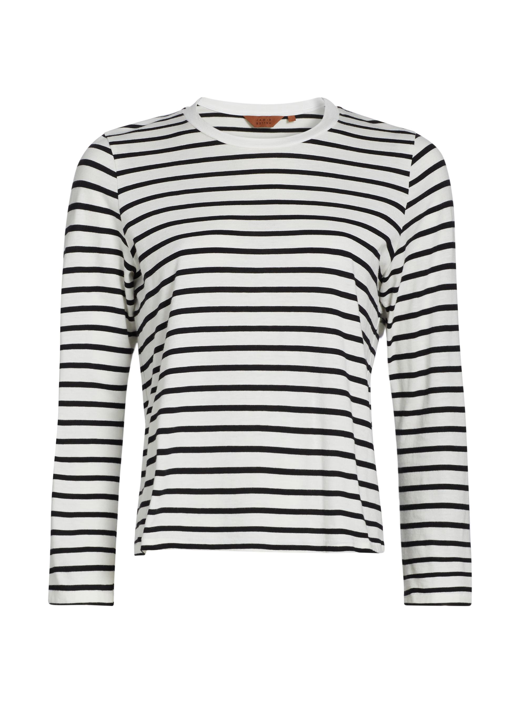 Jamie Haller Women's The Striped Capital T-Shirt - White Black