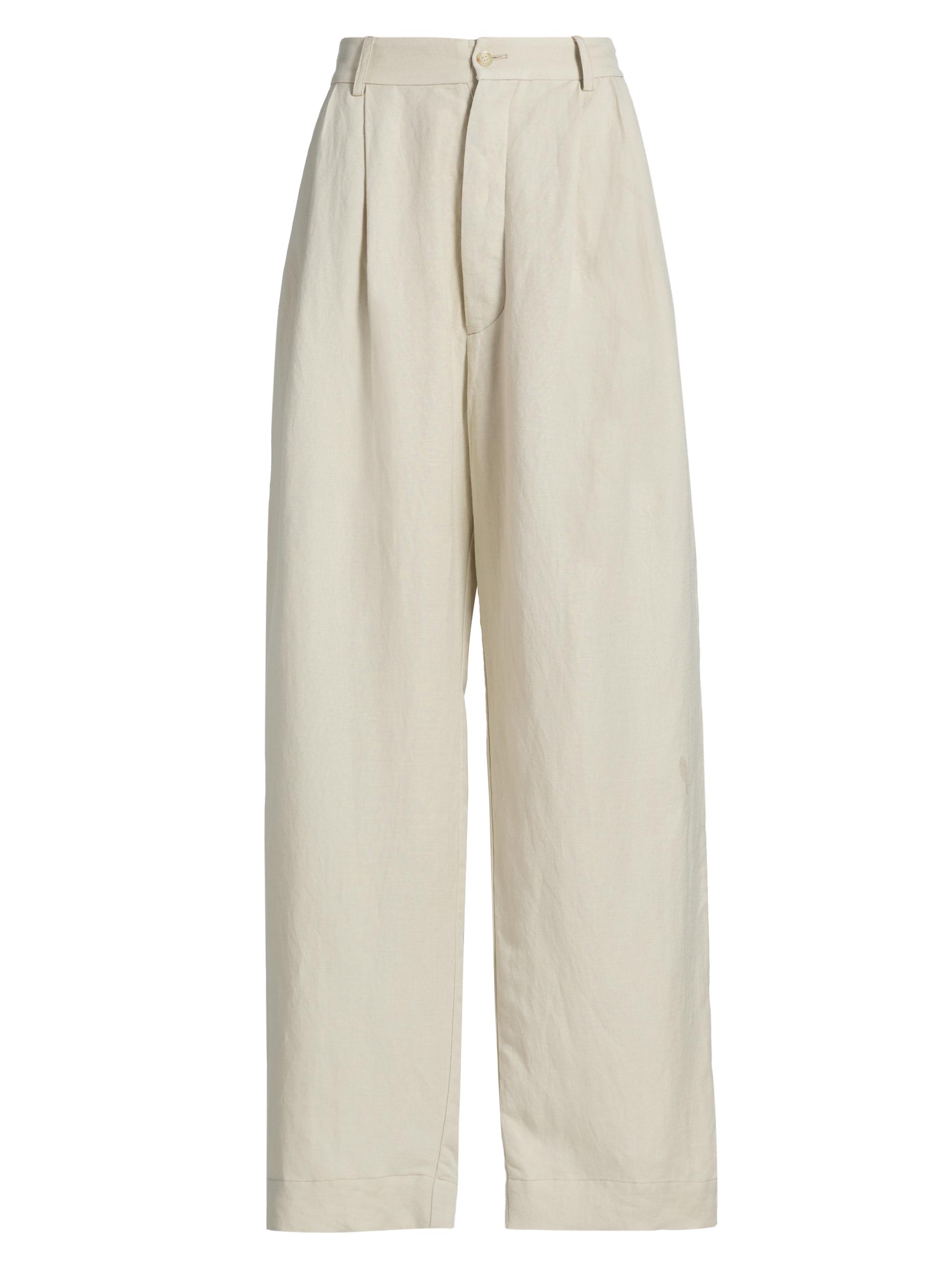 Jamie Haller Women's The Big Pleat Linen-Blend Trousers - Stone