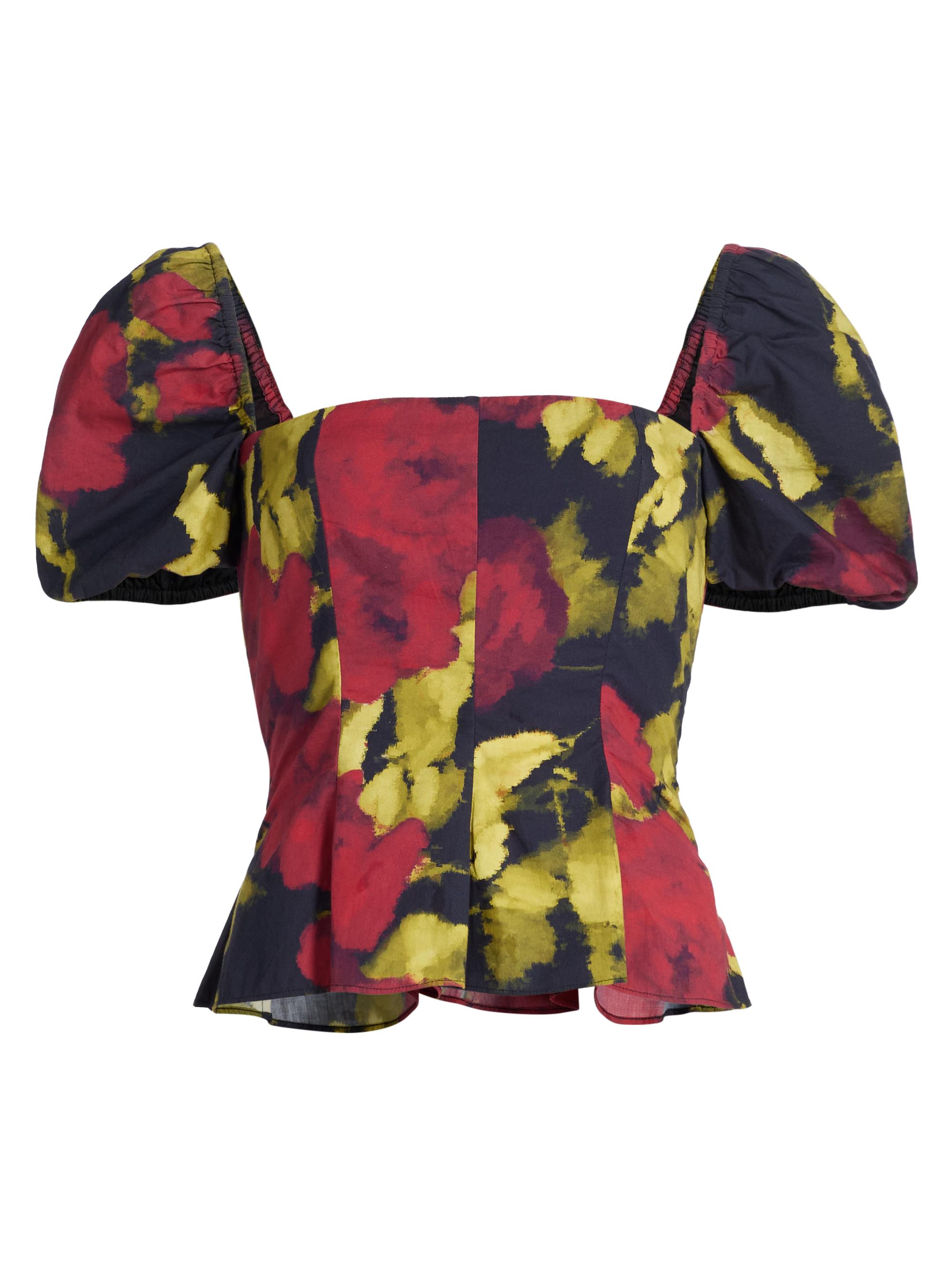 Azeeza Women's Selena Poplin Floral Top - Red Rose