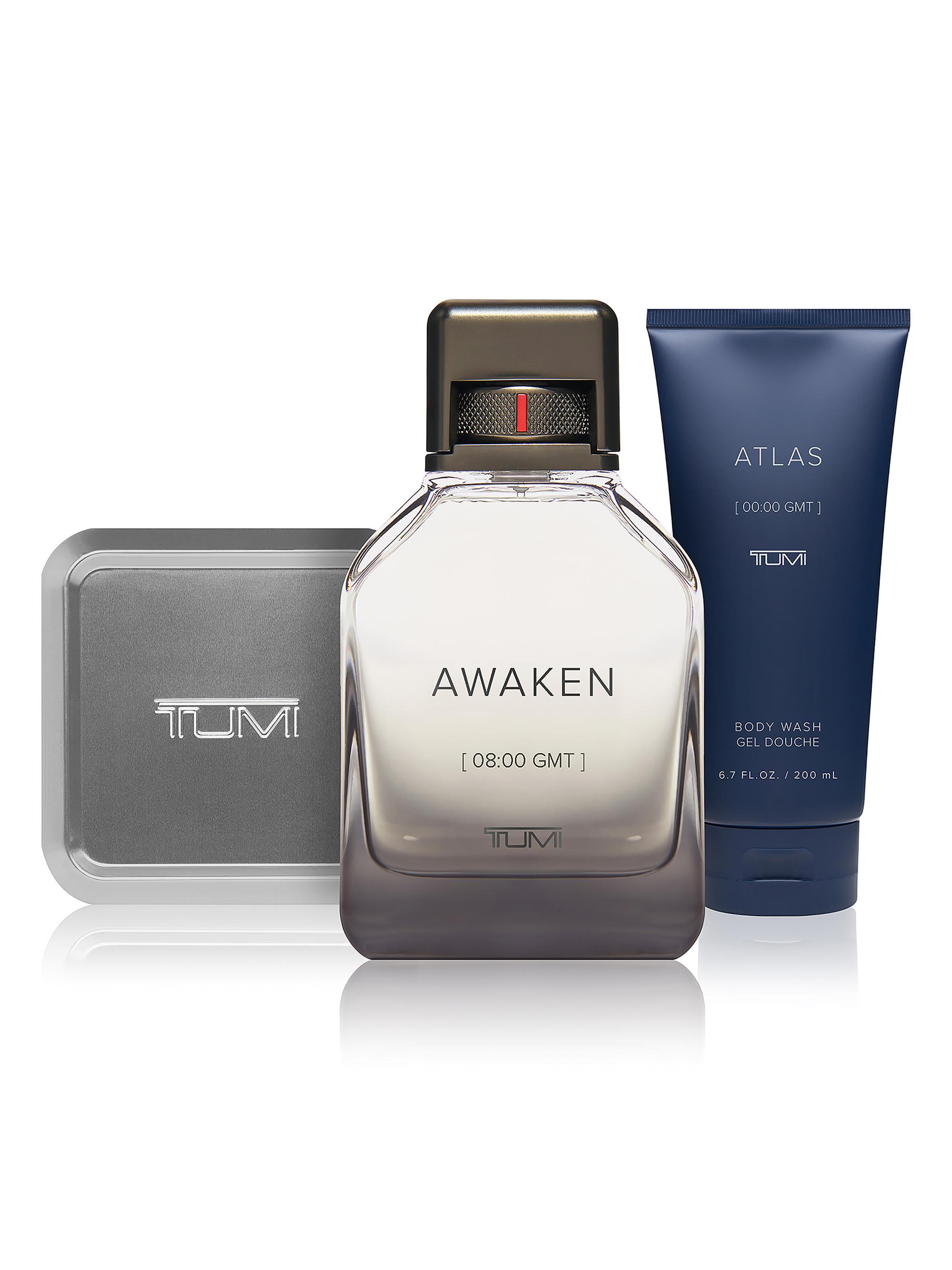 TUMI Men's Awaken [08:00 GMT] Eau de Parfum 3-Piece Bundle Collection