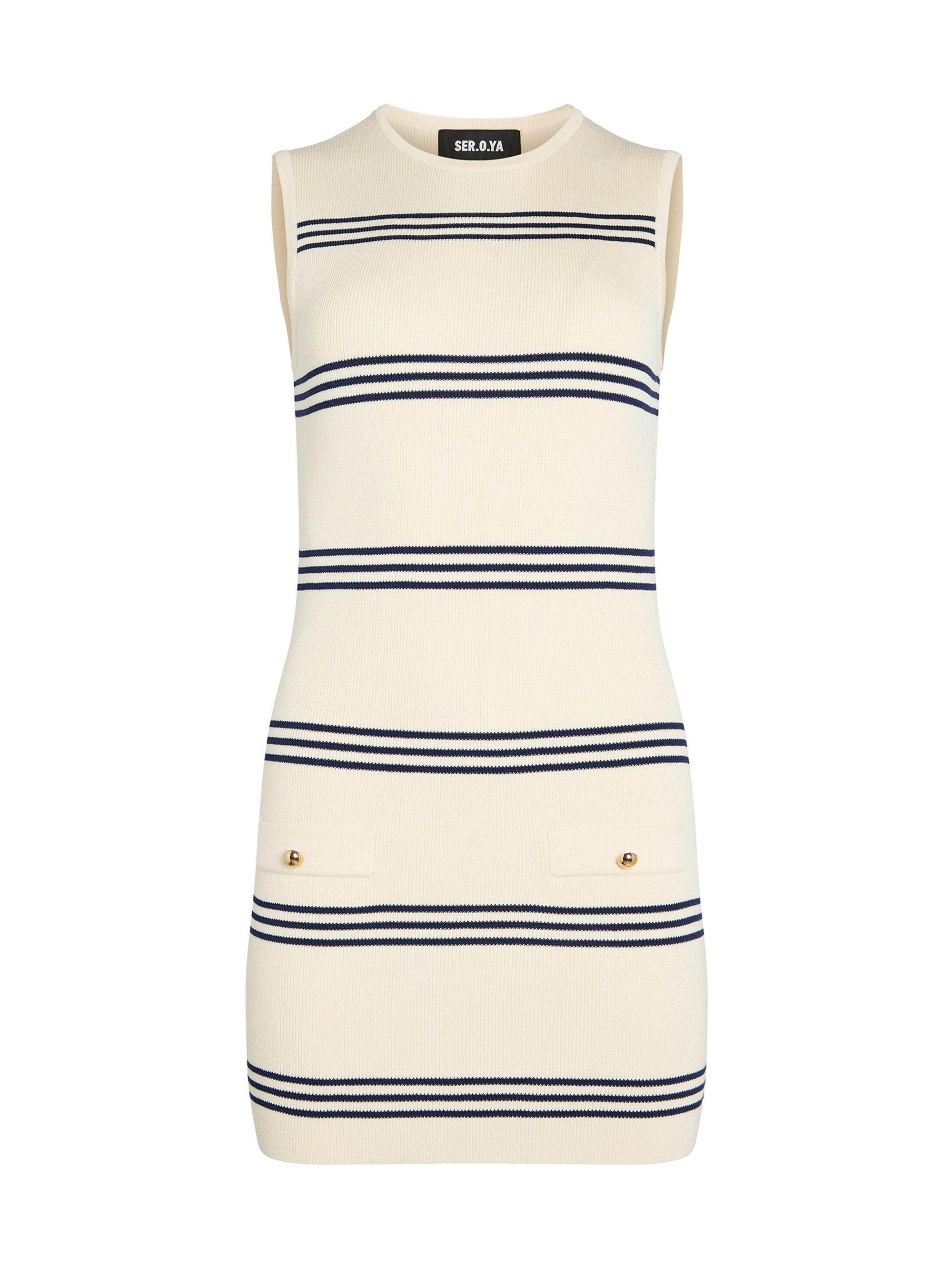 Ser.o.ya Women's Kir Knit Mini Dress - Eggshell Navy