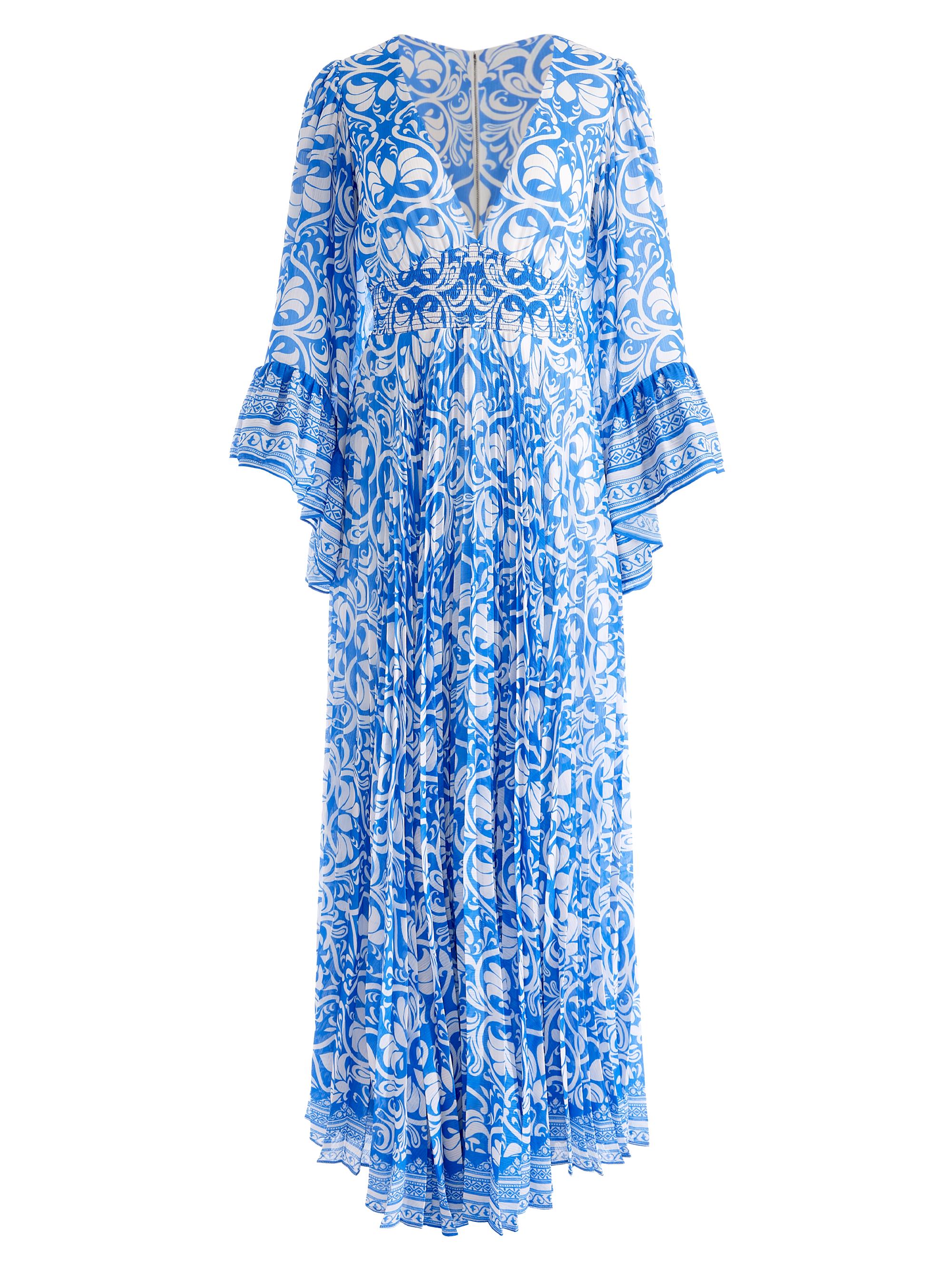 ALICE + OLIVIA Women's Selene Printed Maxi Dress - Soiree True Blue