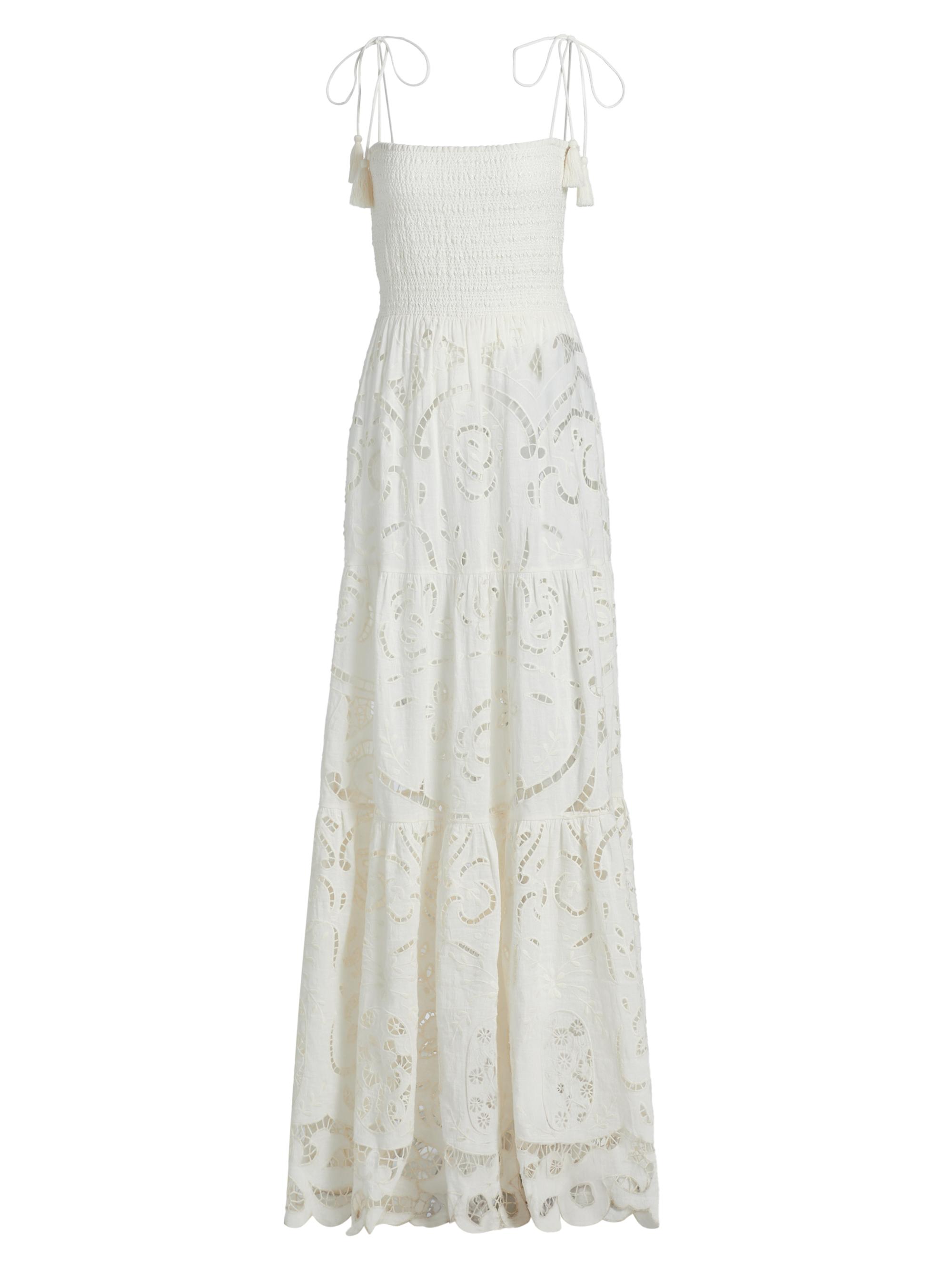 Alice + Olivia Marna Eyelet Tiered Maxi Dress | Saks Fifth Avenue