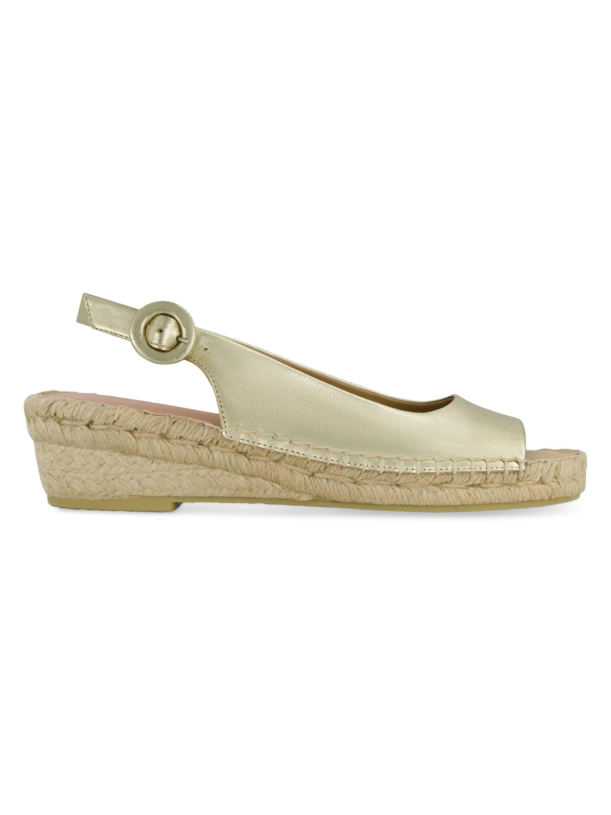 Bernardo Women's Melila Espadrille Wedges - Champagne