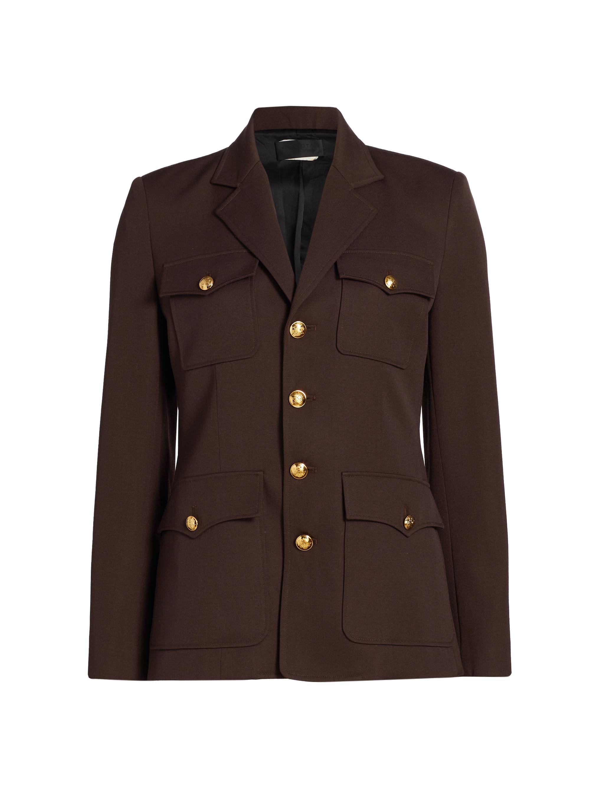 Nili Lotan Women's Nelson Wool Jacket - Oxblood