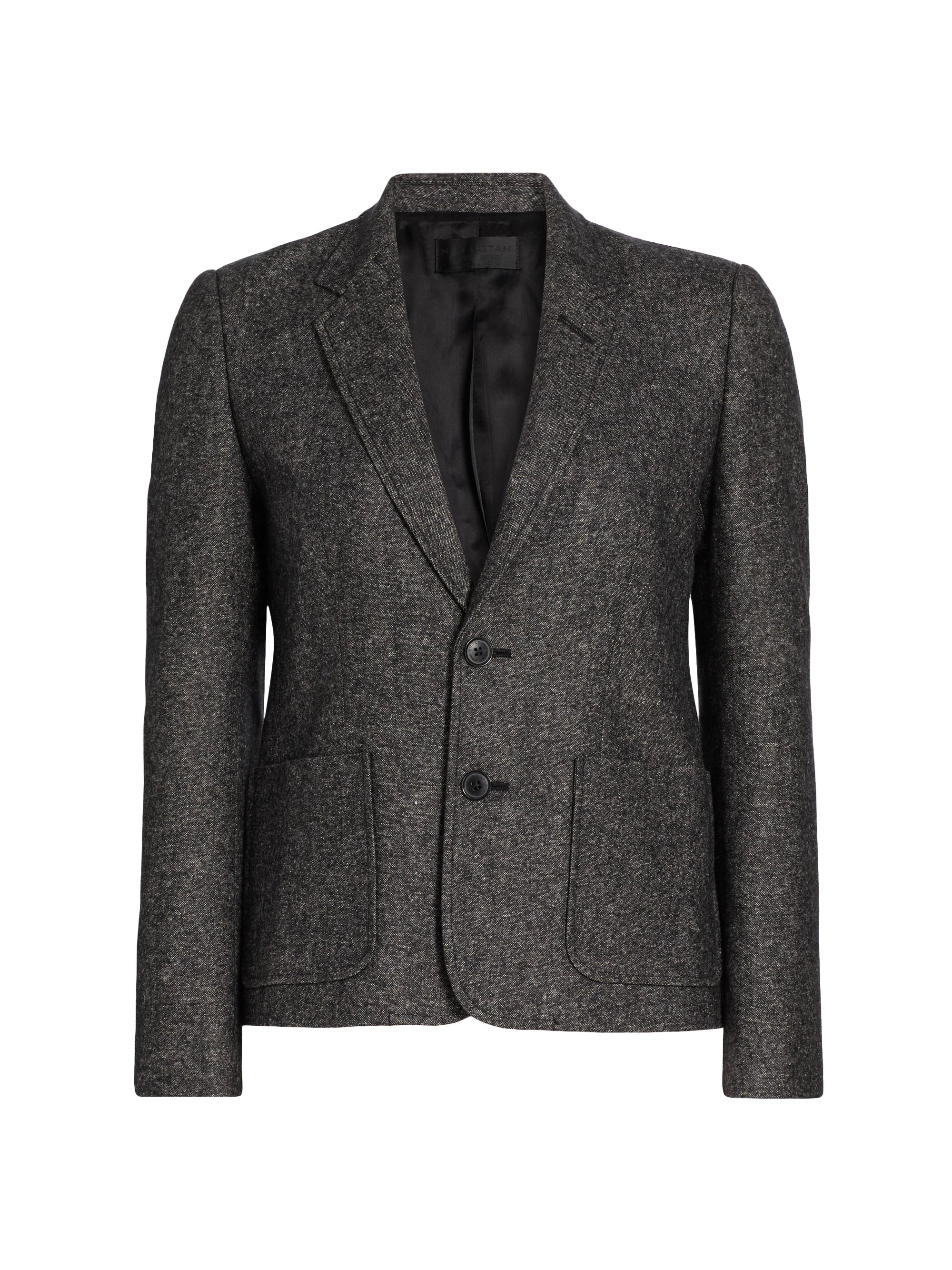Nili Lotan Women's Holden Cotton & Wool-Blend Single-Breasted Blazer - Graphite Donegal