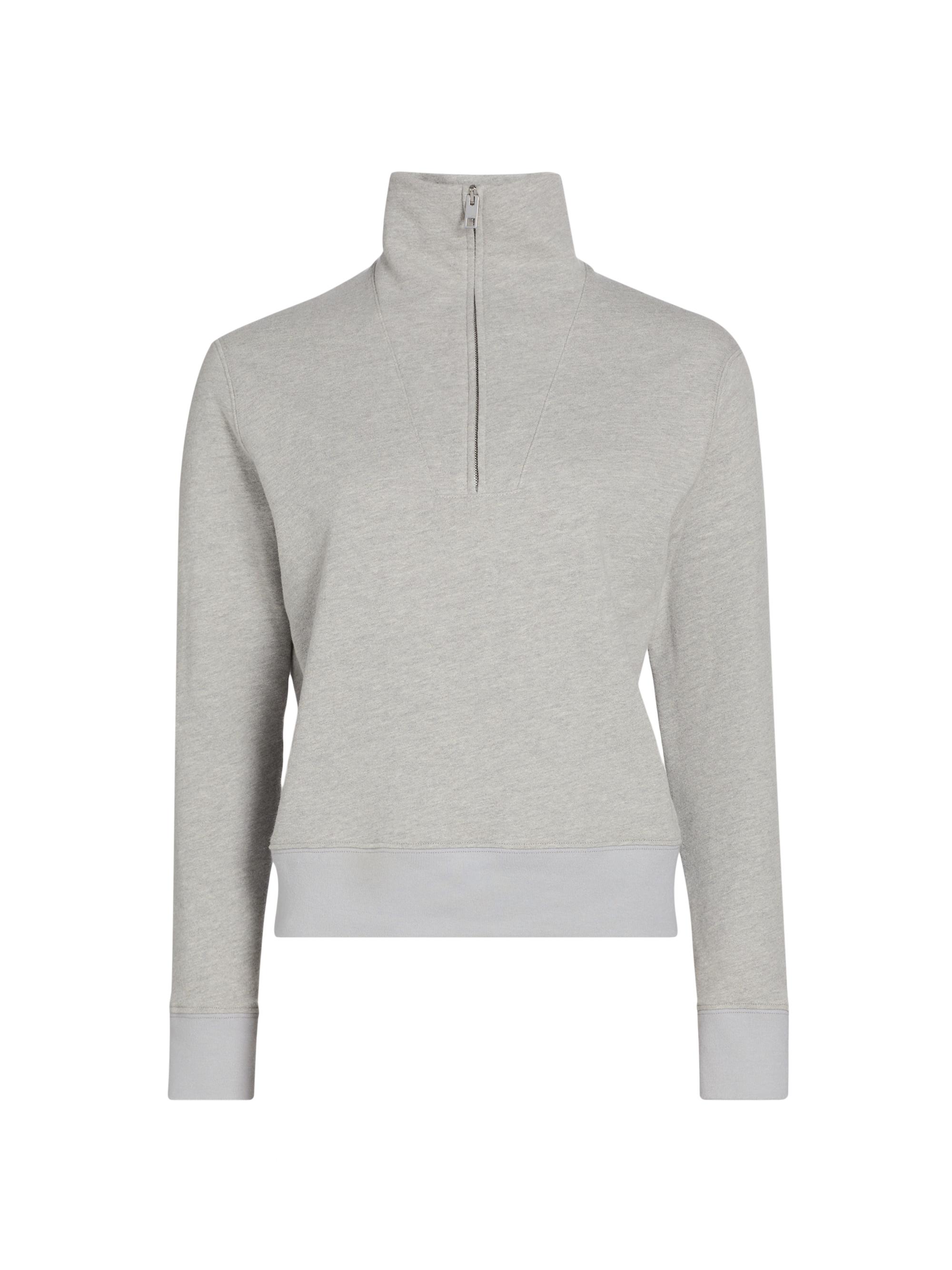 Nili Lotan Women's Diya Quarter Zip Sweatshirt - Heather Grey