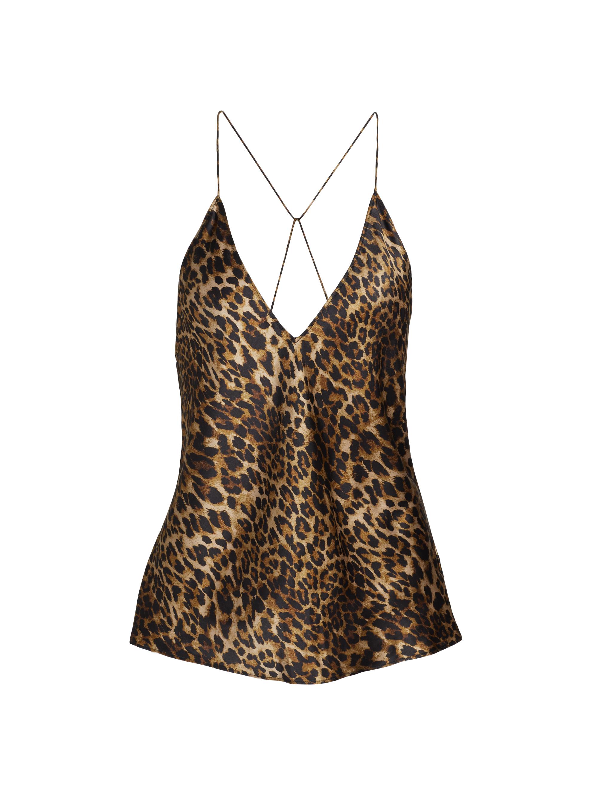 Nili Lotan Women's Emile Leopard-Print Silk Charmeuse Cami - Vintage Leopard Print