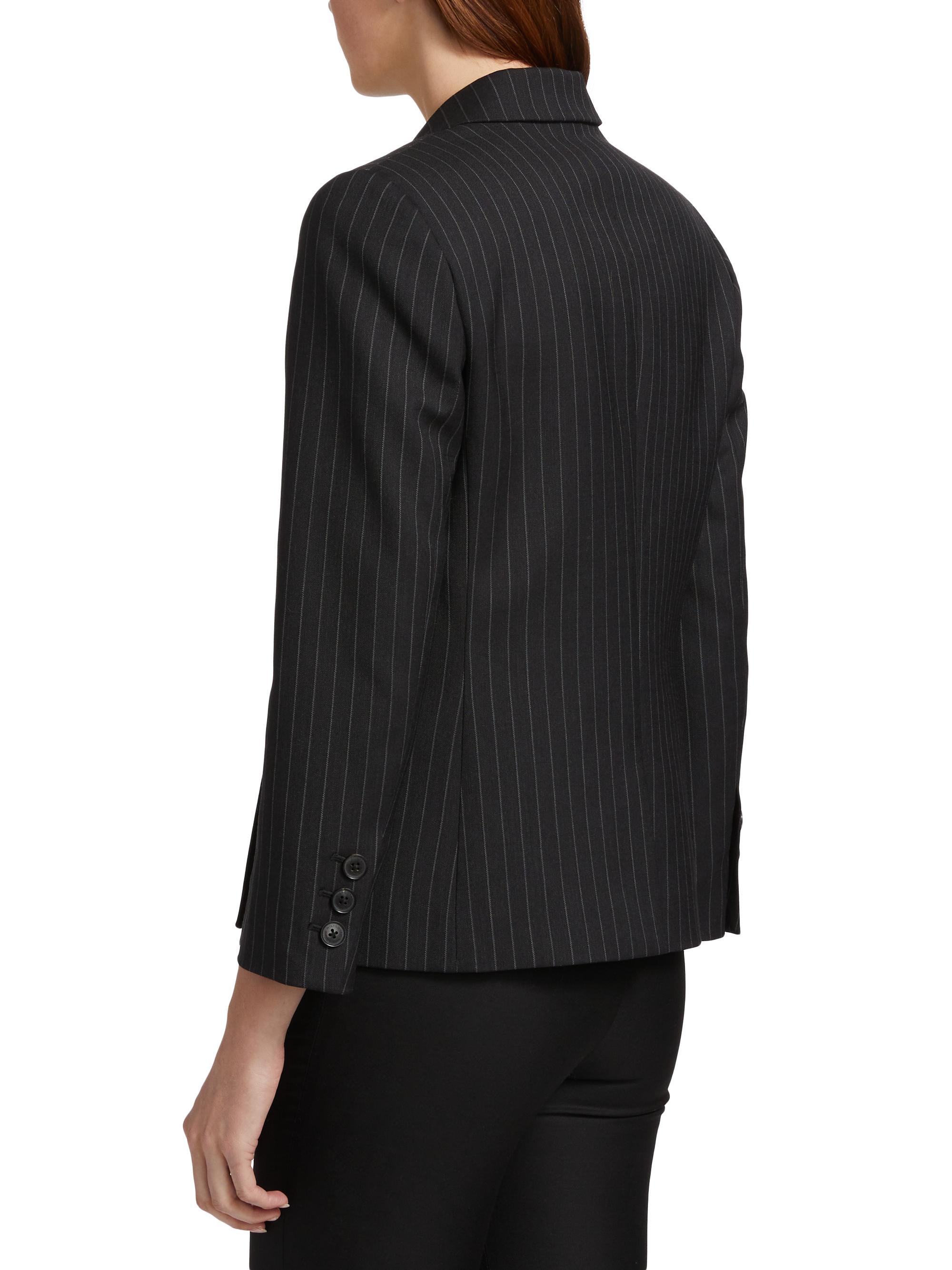 Nili Lotan Duran Striped Stretch Virgin Wool Jacket | Saks Fifth