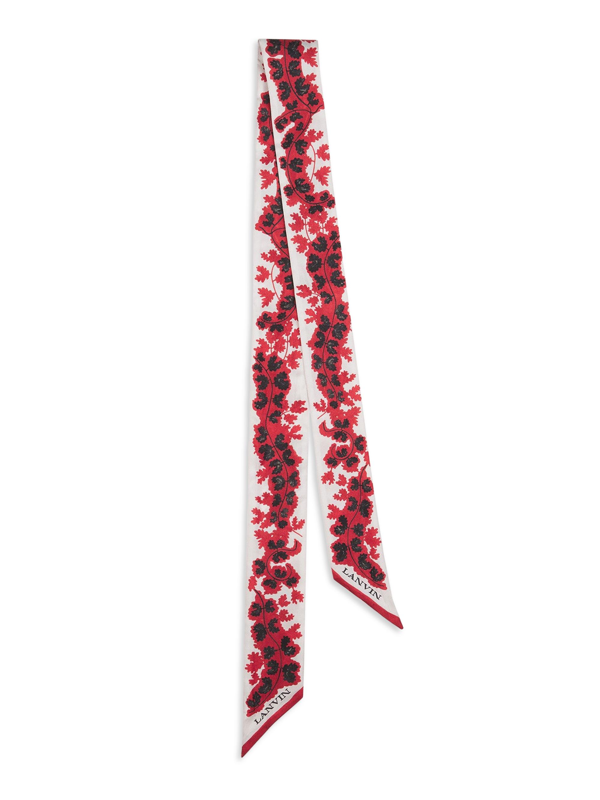Lanvin Women's Silk Headband with a Rateau Print - Carmine Red