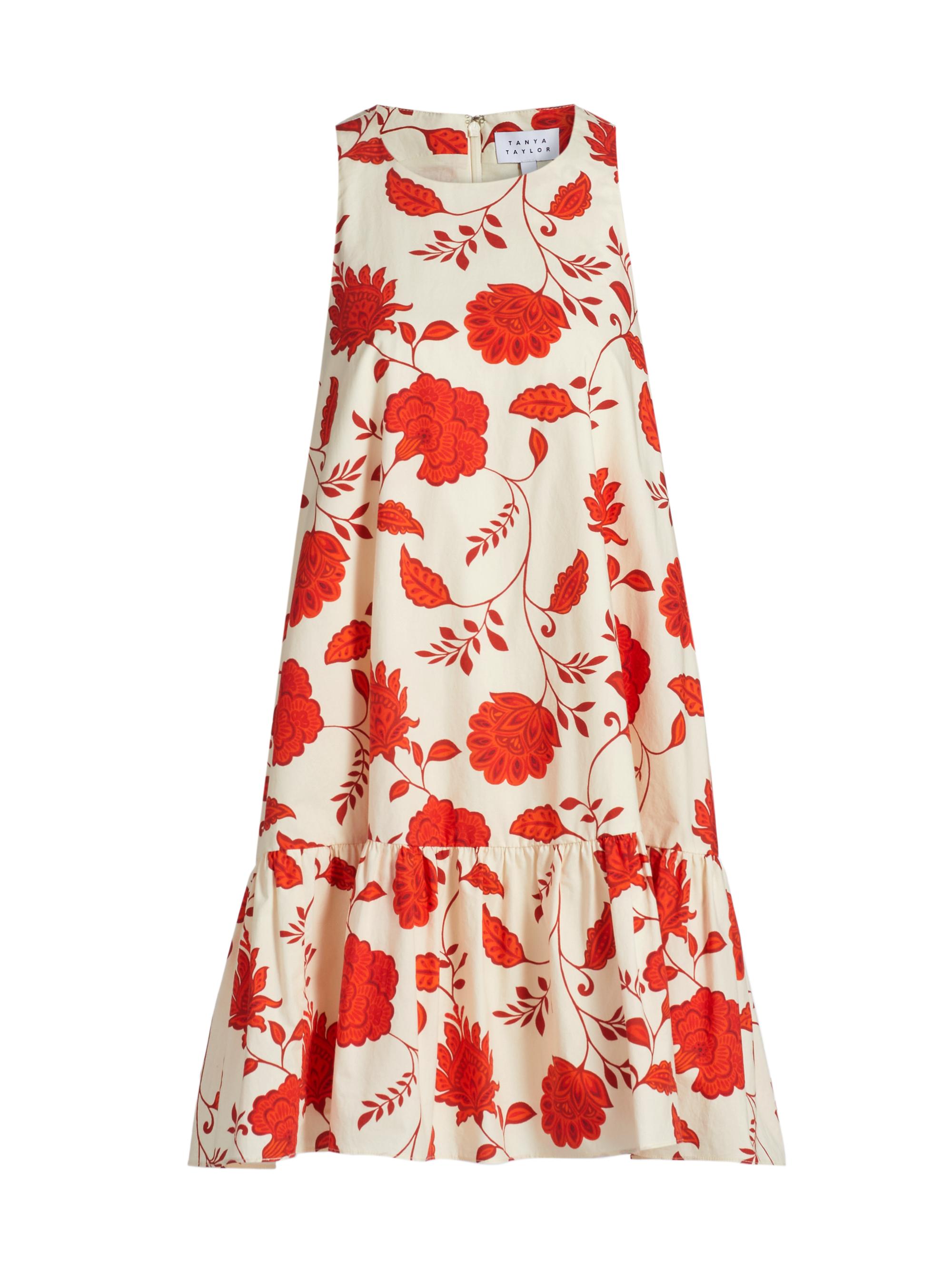 Tanya Taylor Women's Jessie Floral Cotton A-Line Minidress - Cream Tomato