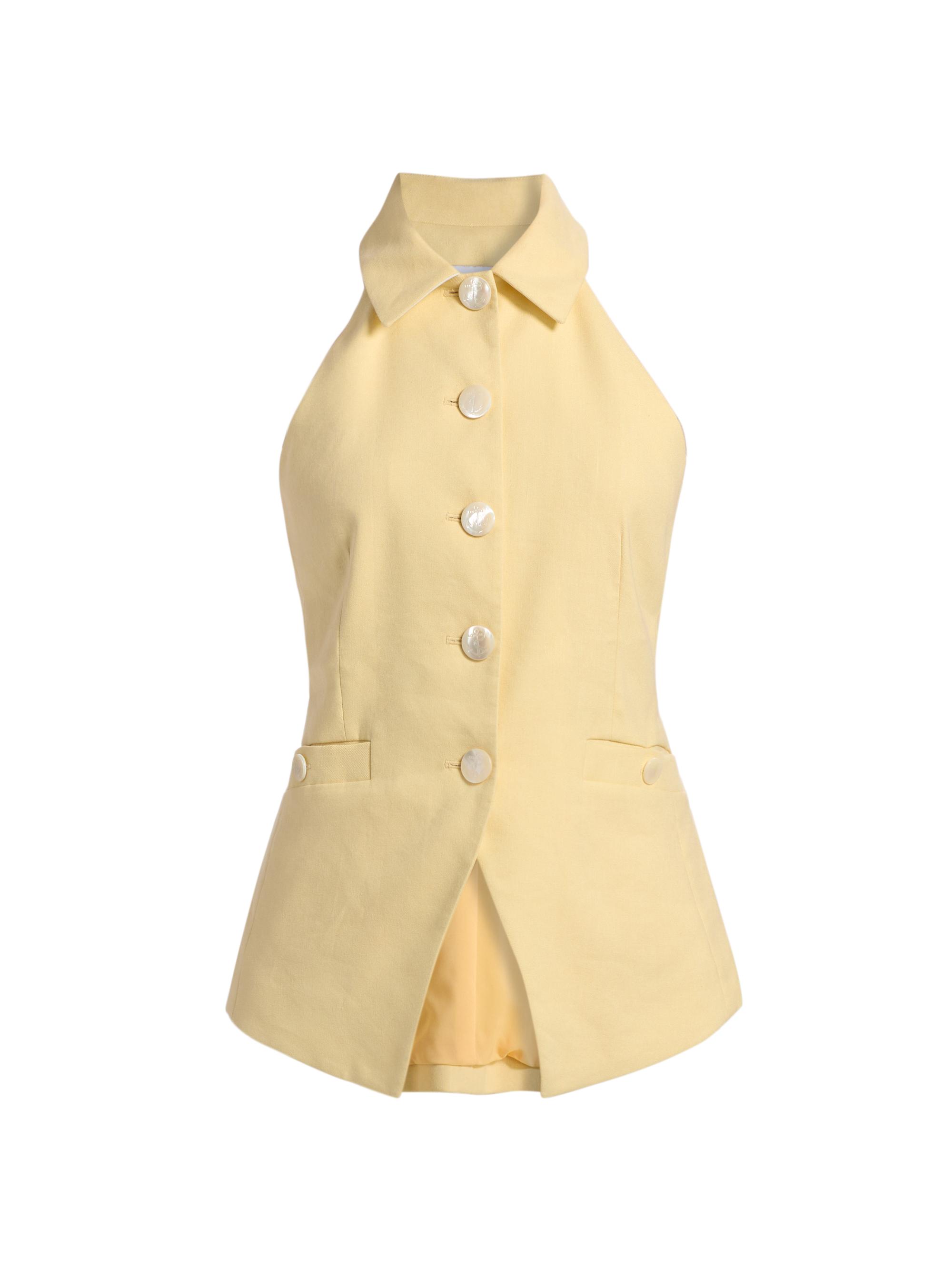 Veronica Beard Orlinda Linen-Blend Vest | Saks Fifth Avenue