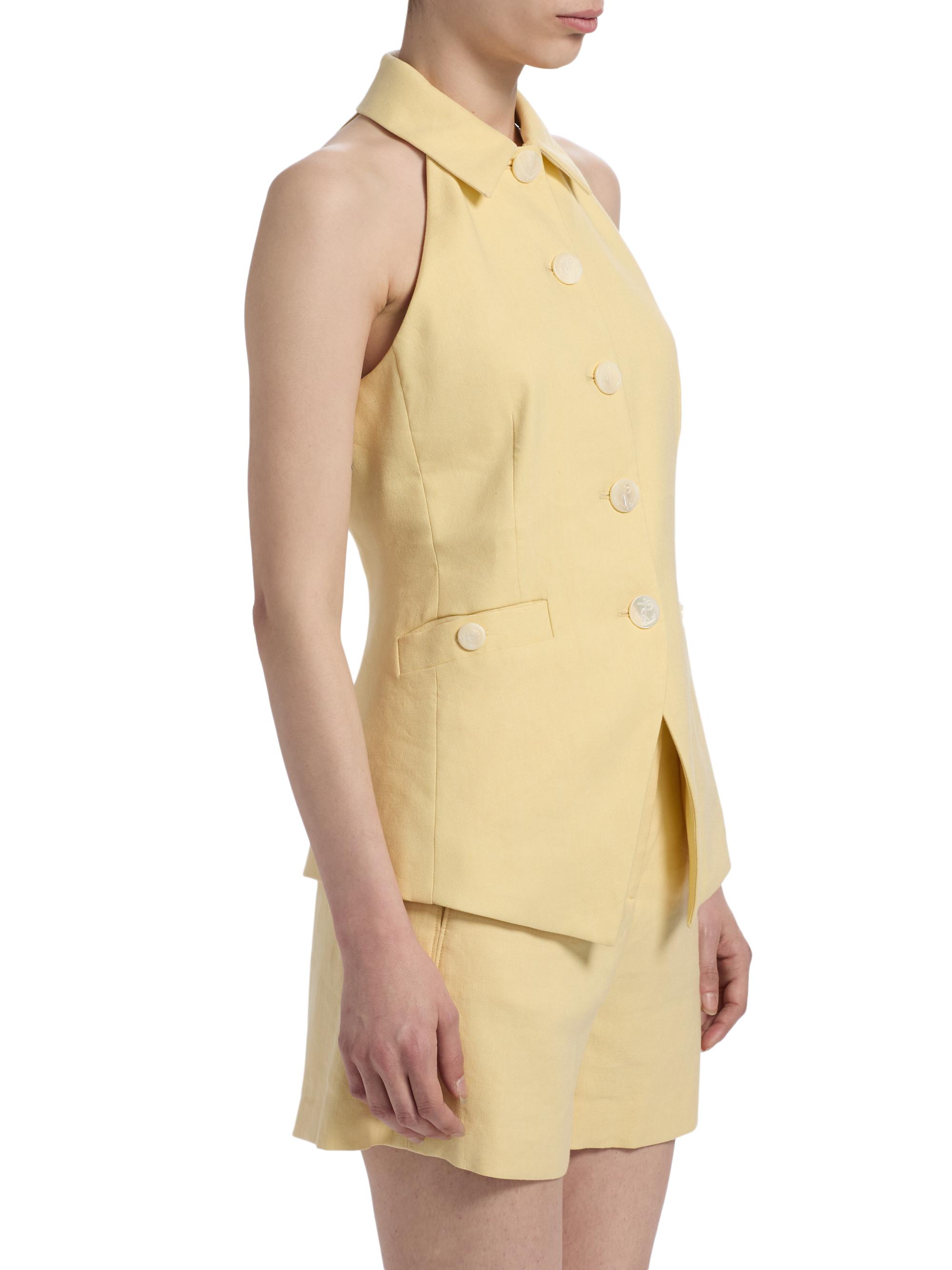 Veronica Beard Orlinda Linen-Blend Vest | Saks Fifth Avenue