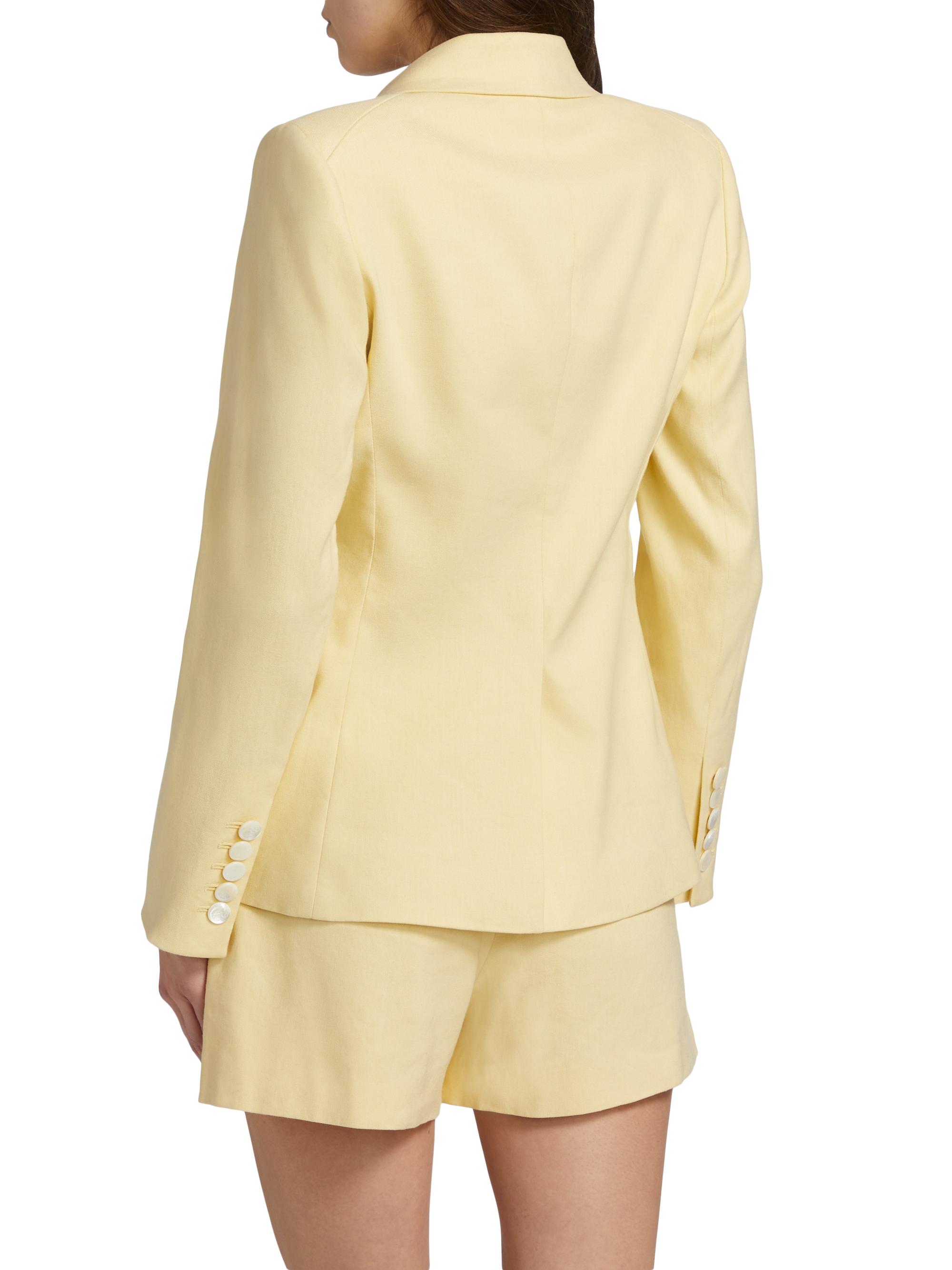 Veronica Beard Women's Miller Dickey Linen-Blend Jacket - Chamomile | Thumbnail 5