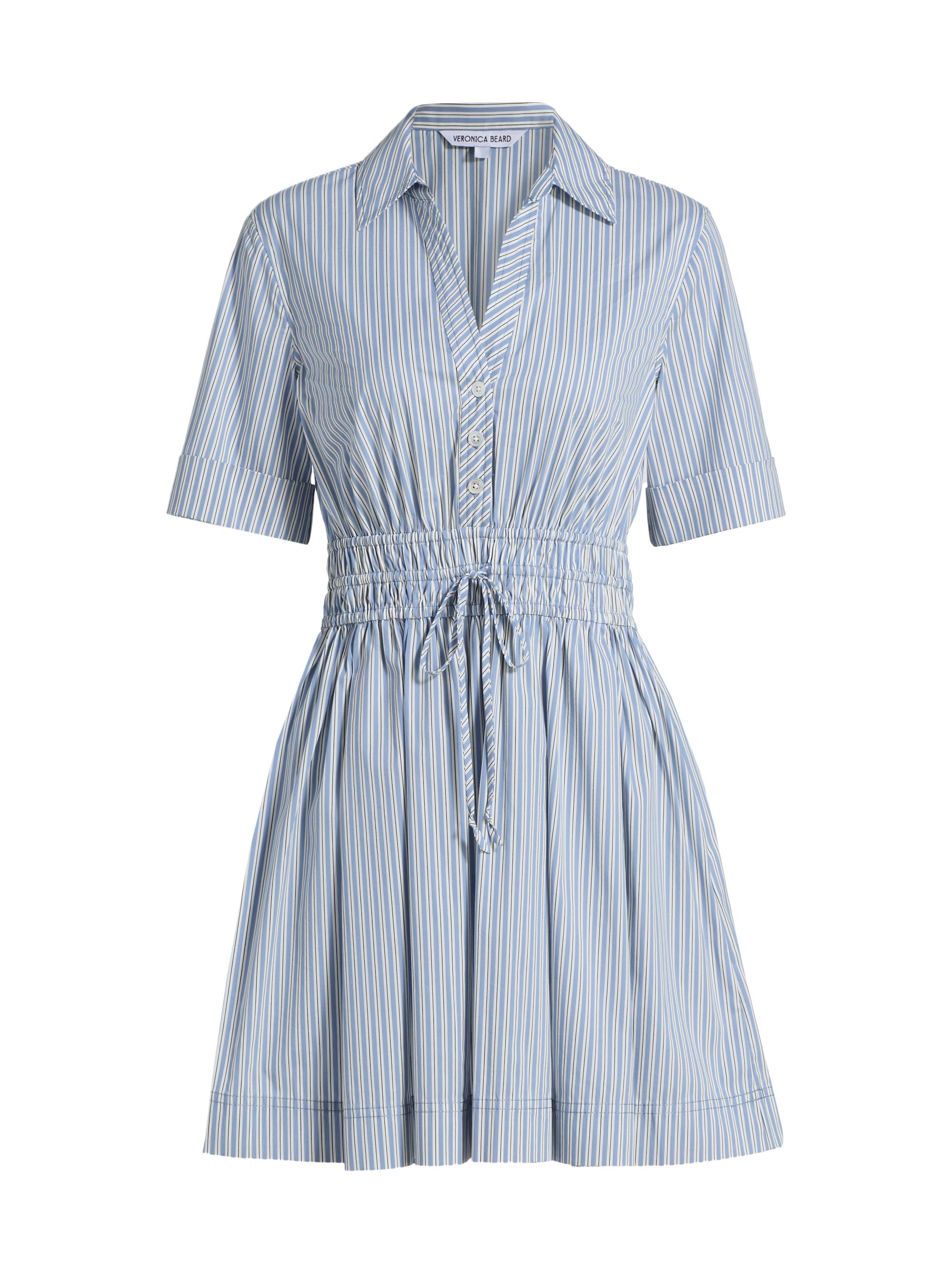 Veronica Beard Women's Susan Stripe Mini Shirtdress - Blue Multi