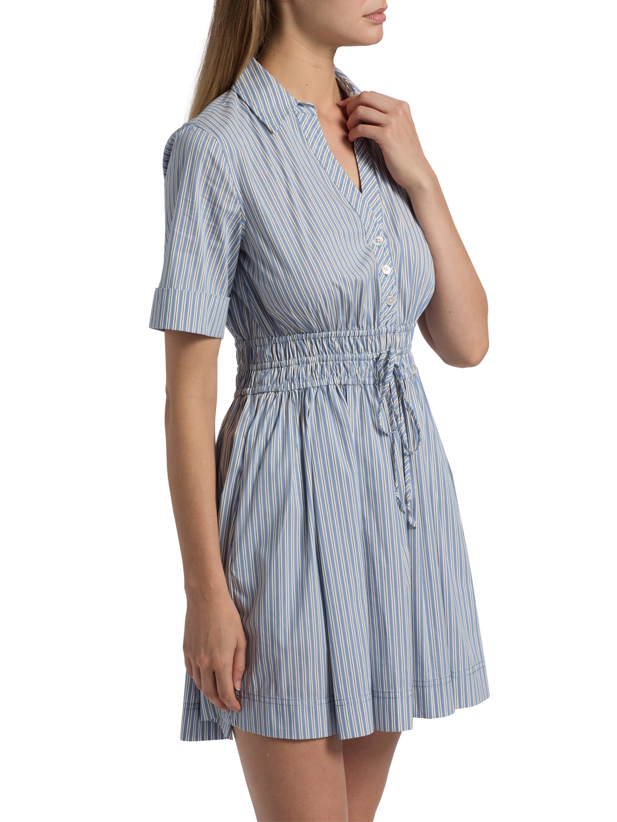 Susan Stripe Mini Shirtdress
