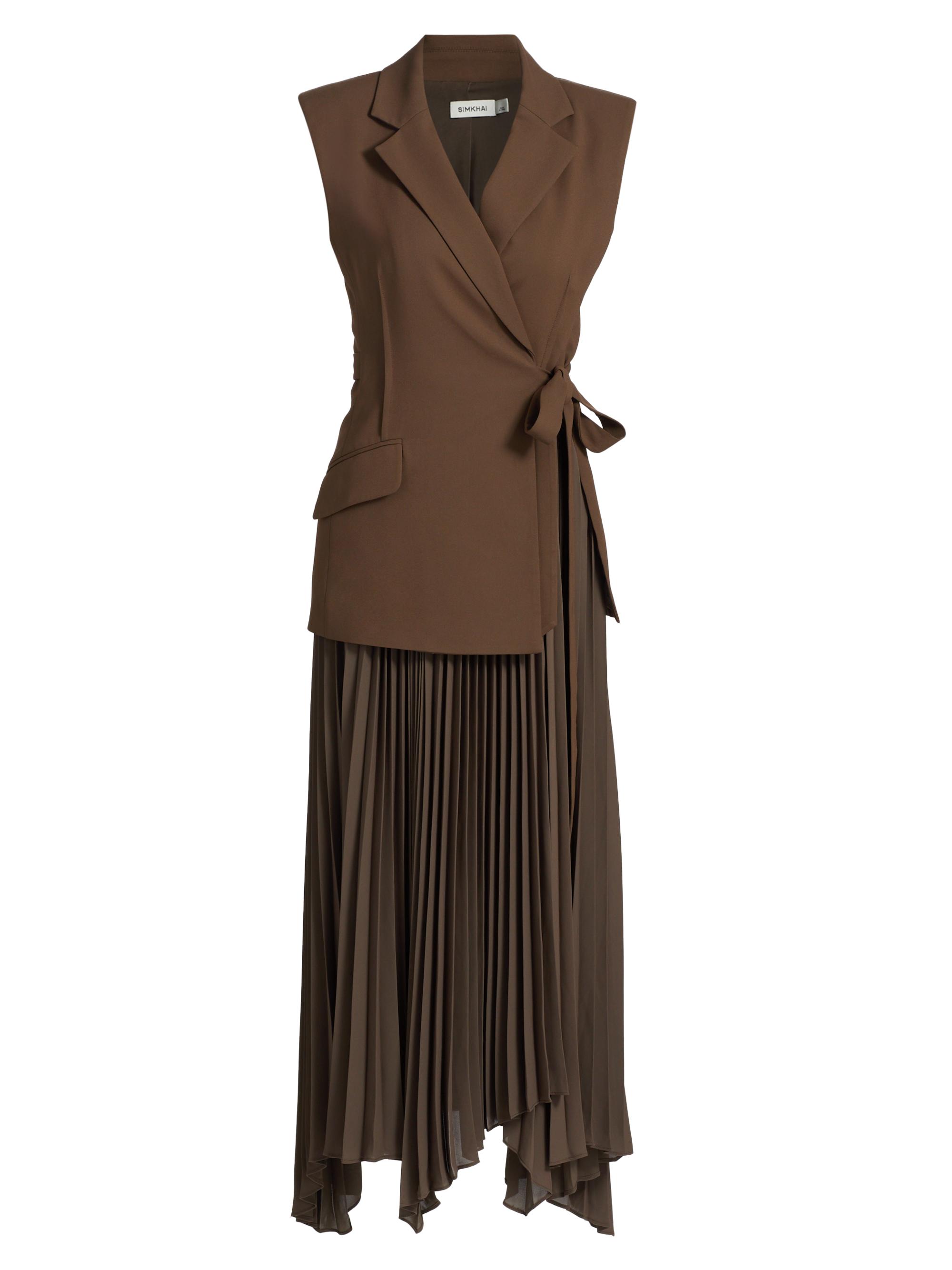 Helena Pieced Tailored Maxi Dress