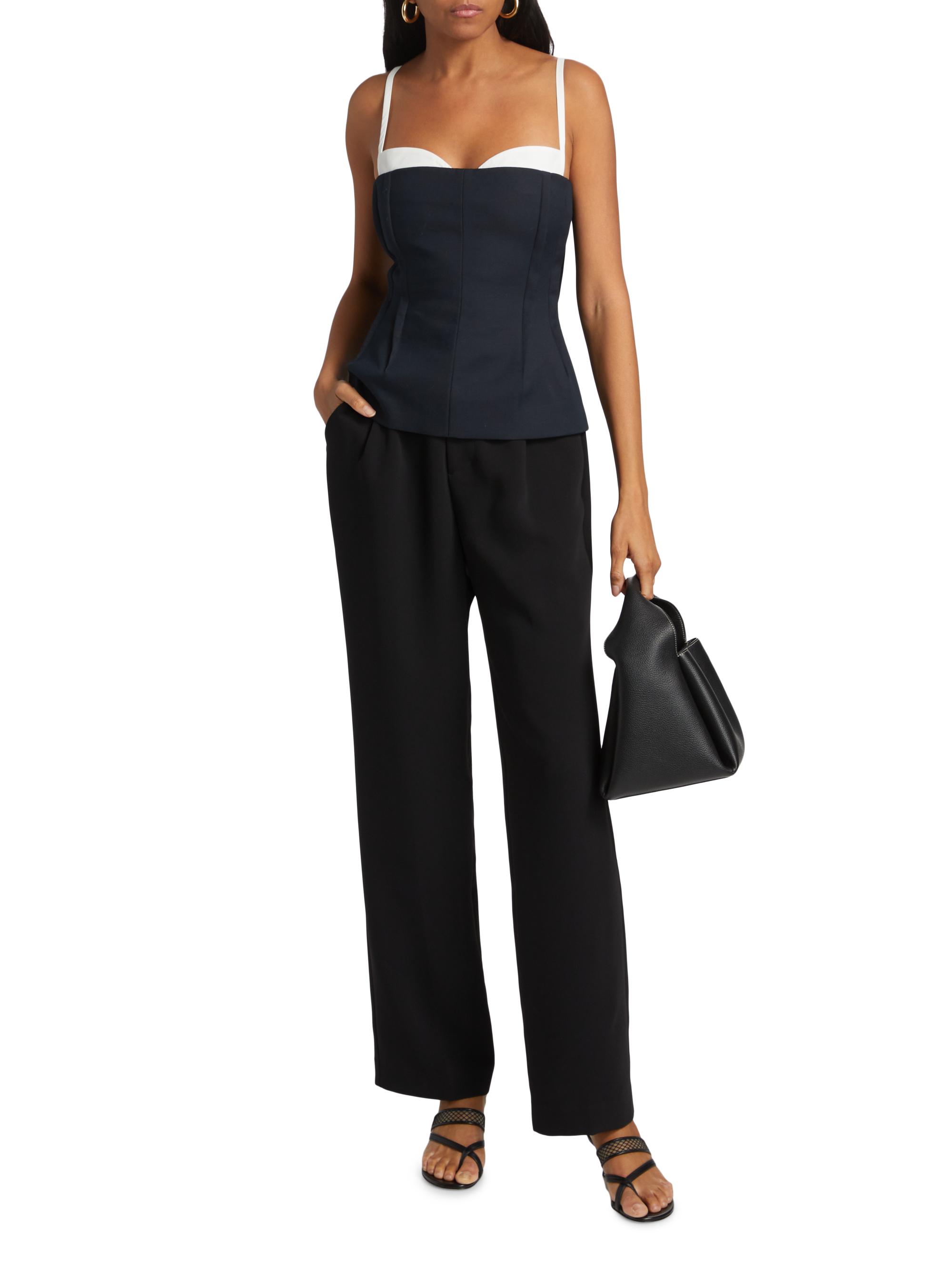 SIMKHAI Charlee Two-Tone Bustier Top | Saks Fifth Avenue