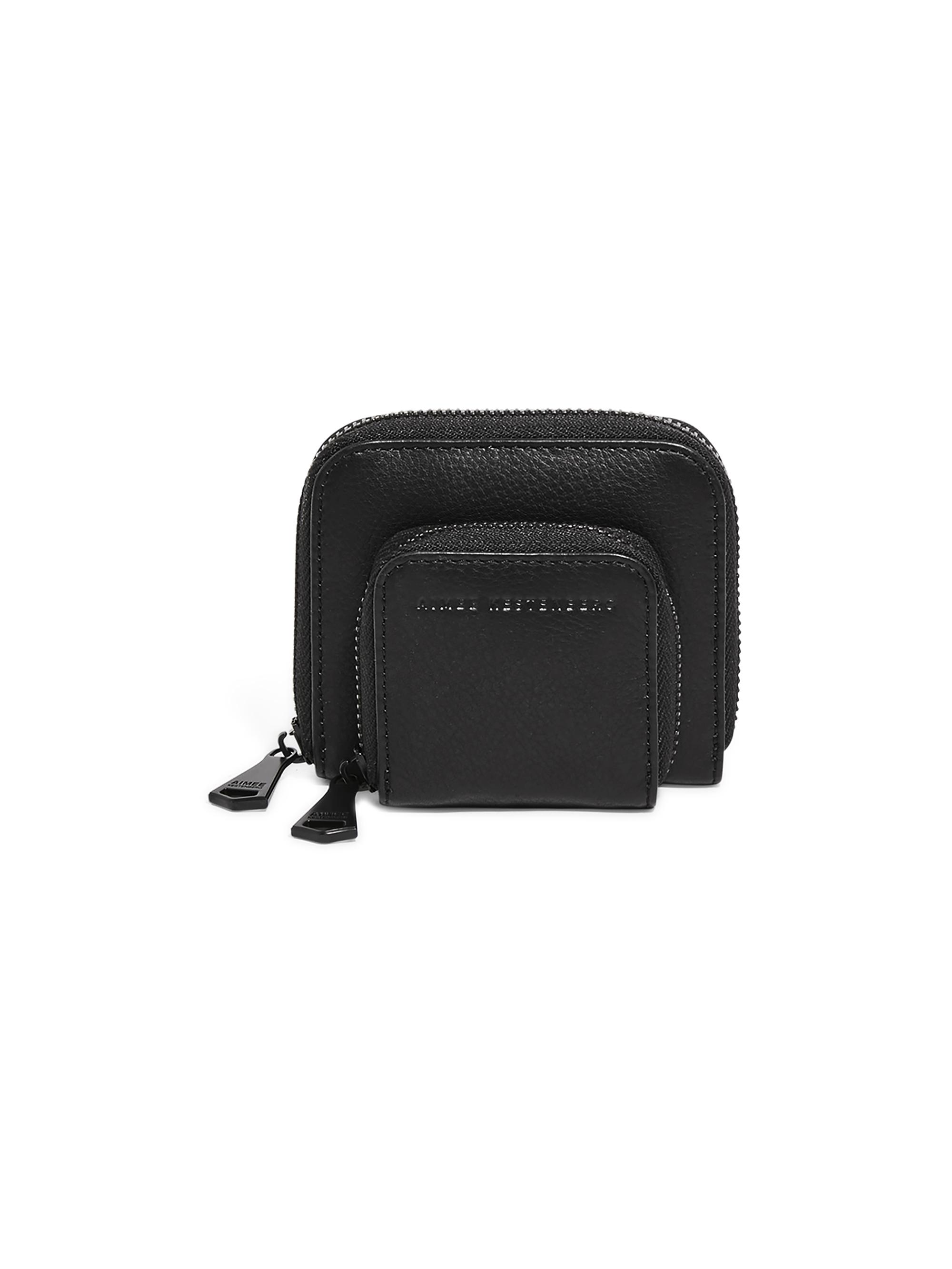 Aimee Kestenberg Women's Bowery Leather Double Zip Around Wallet - Black