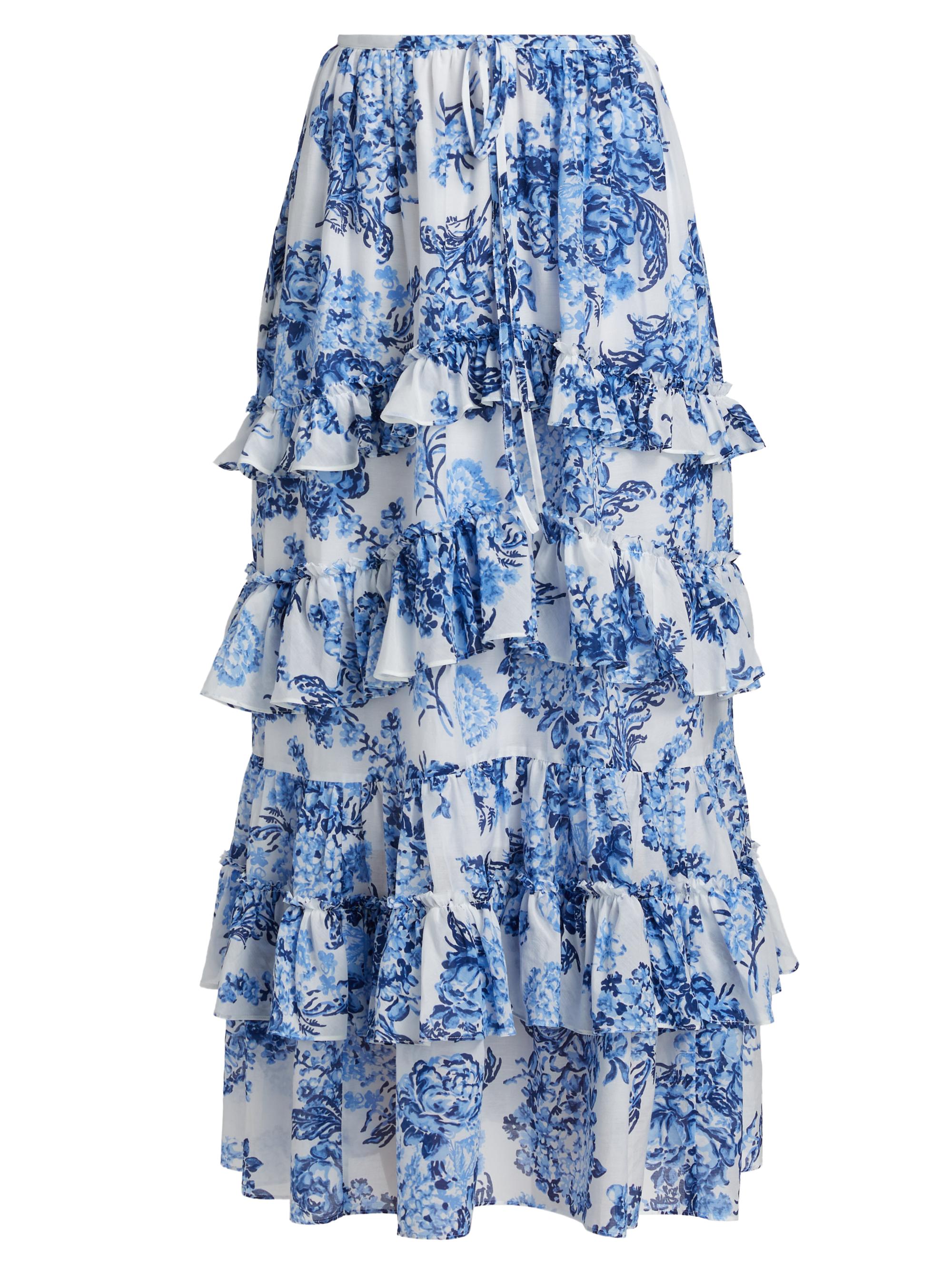 Cinq à Sept Women's Kandra Costal Bouquet A-Line Skirt - Endless Sky Multi