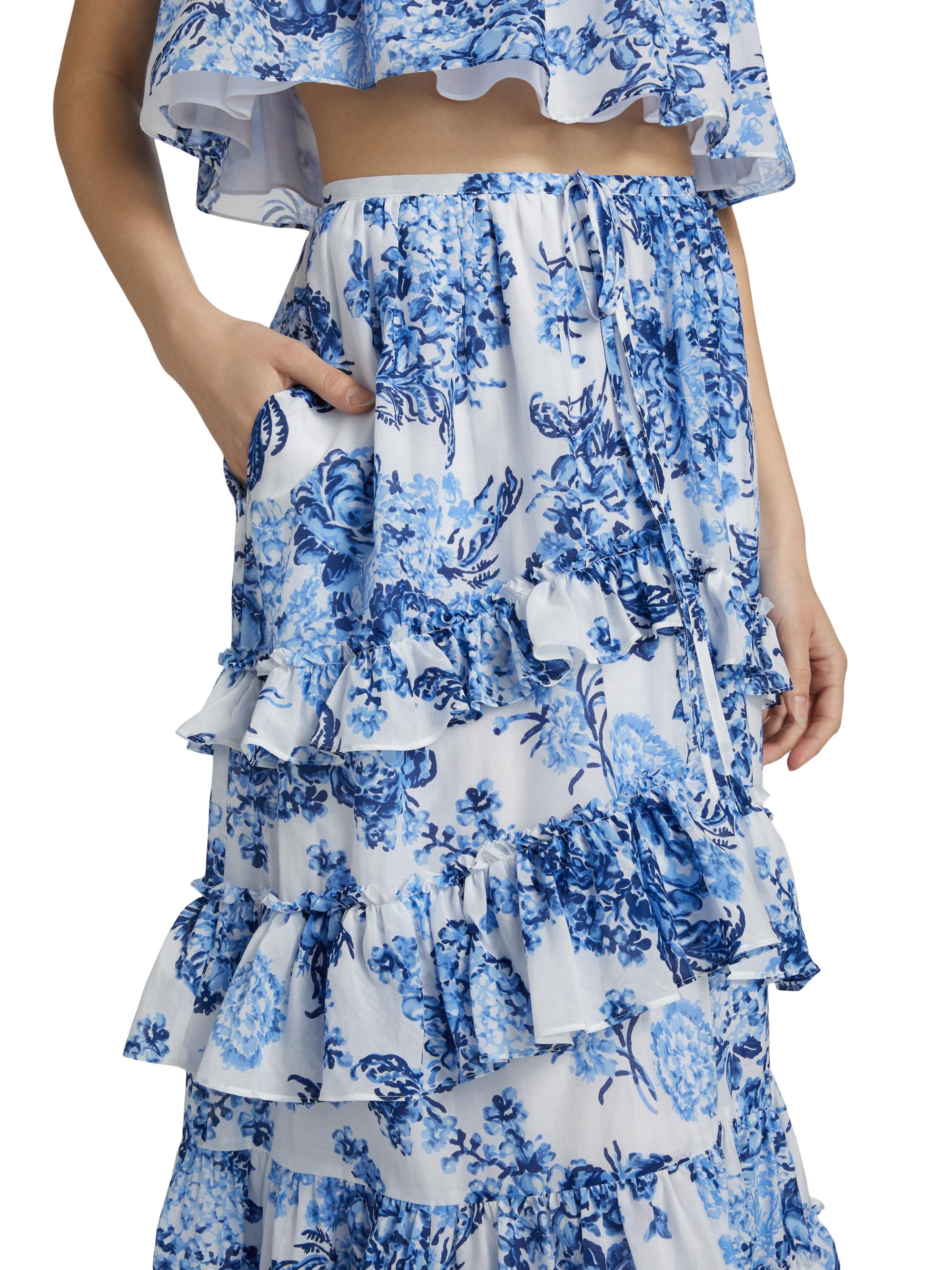 Cinq à Sept Kandra Costal Bouquet A-Line Skirt | Saks Fifth Avenue