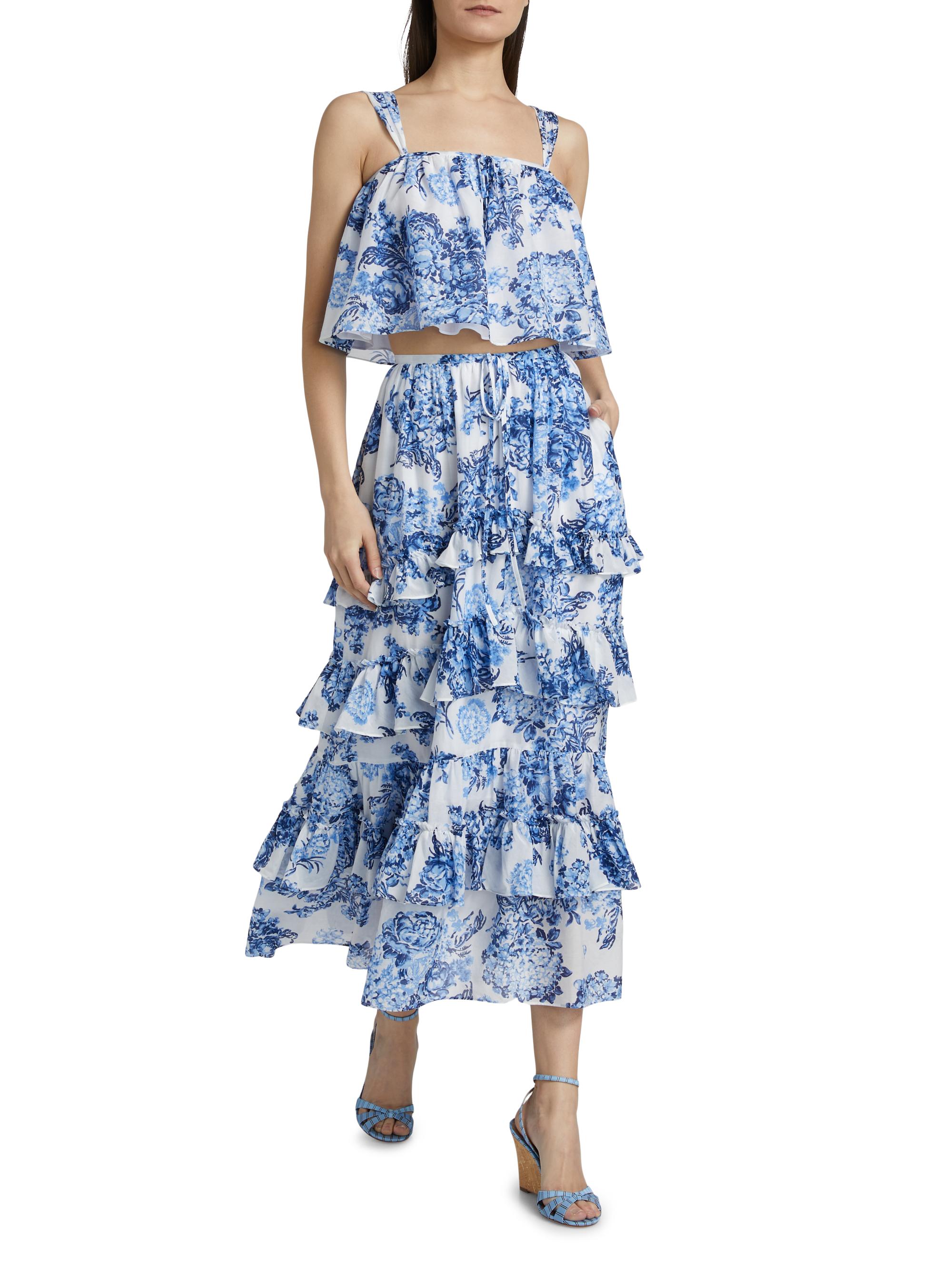 Cinq à Sept Kandra Costal Bouquet A-Line Skirt | Saks Fifth Avenue