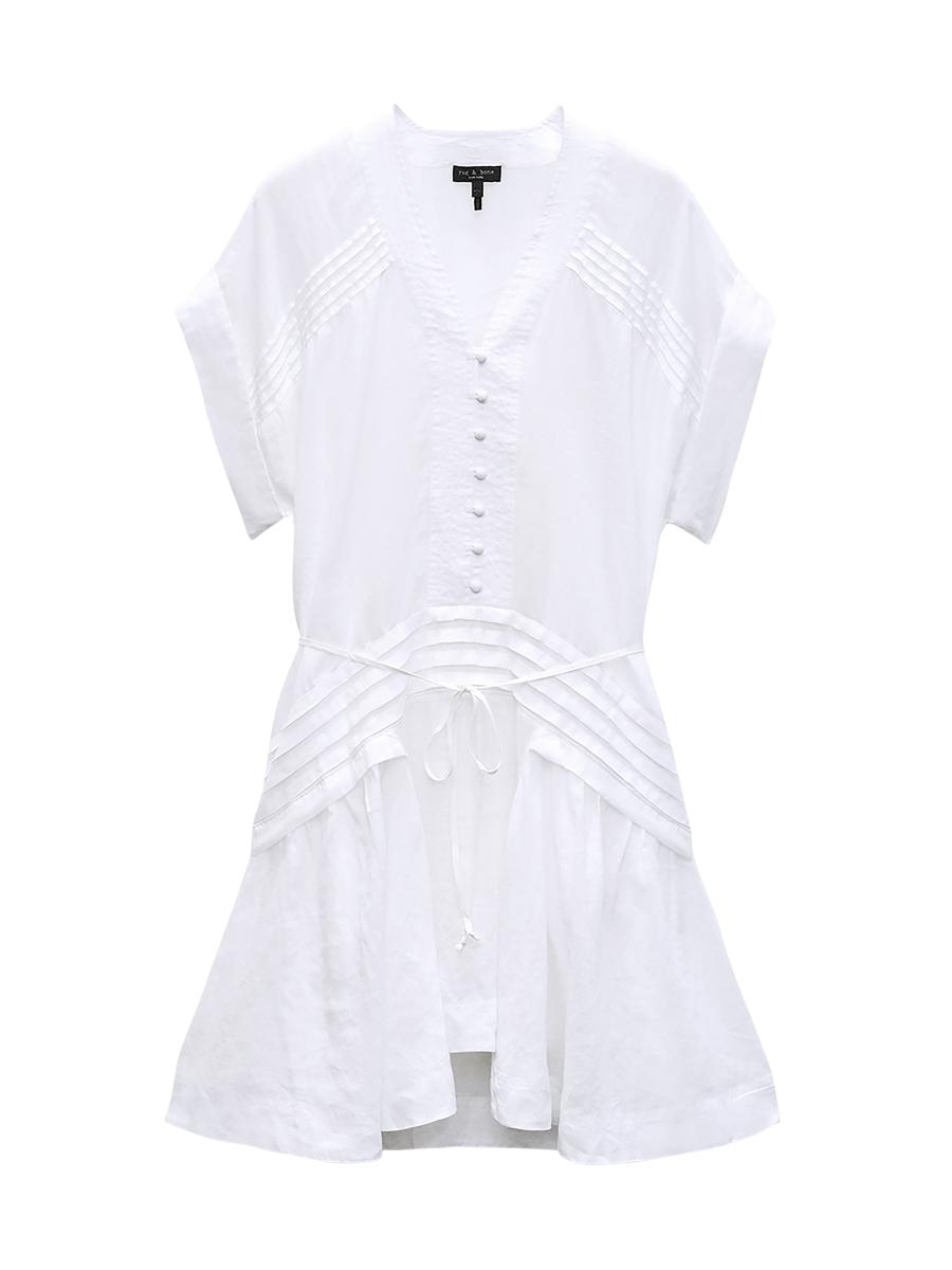 Rag & Bone Women's Viviana Pintucked Dress In White