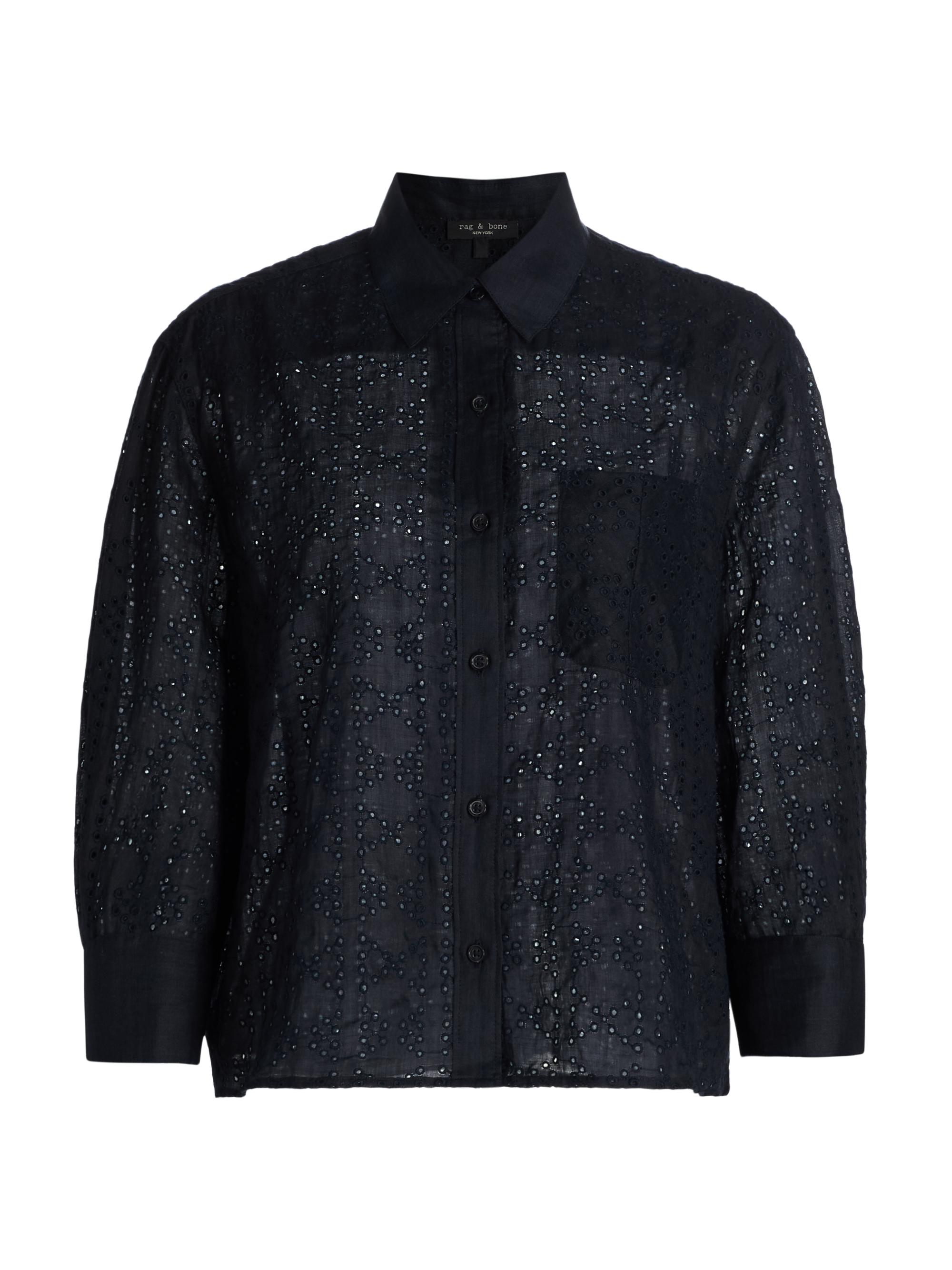 rag & bone Women's Lucia Embroidered Shirt - Salute Embroidery
