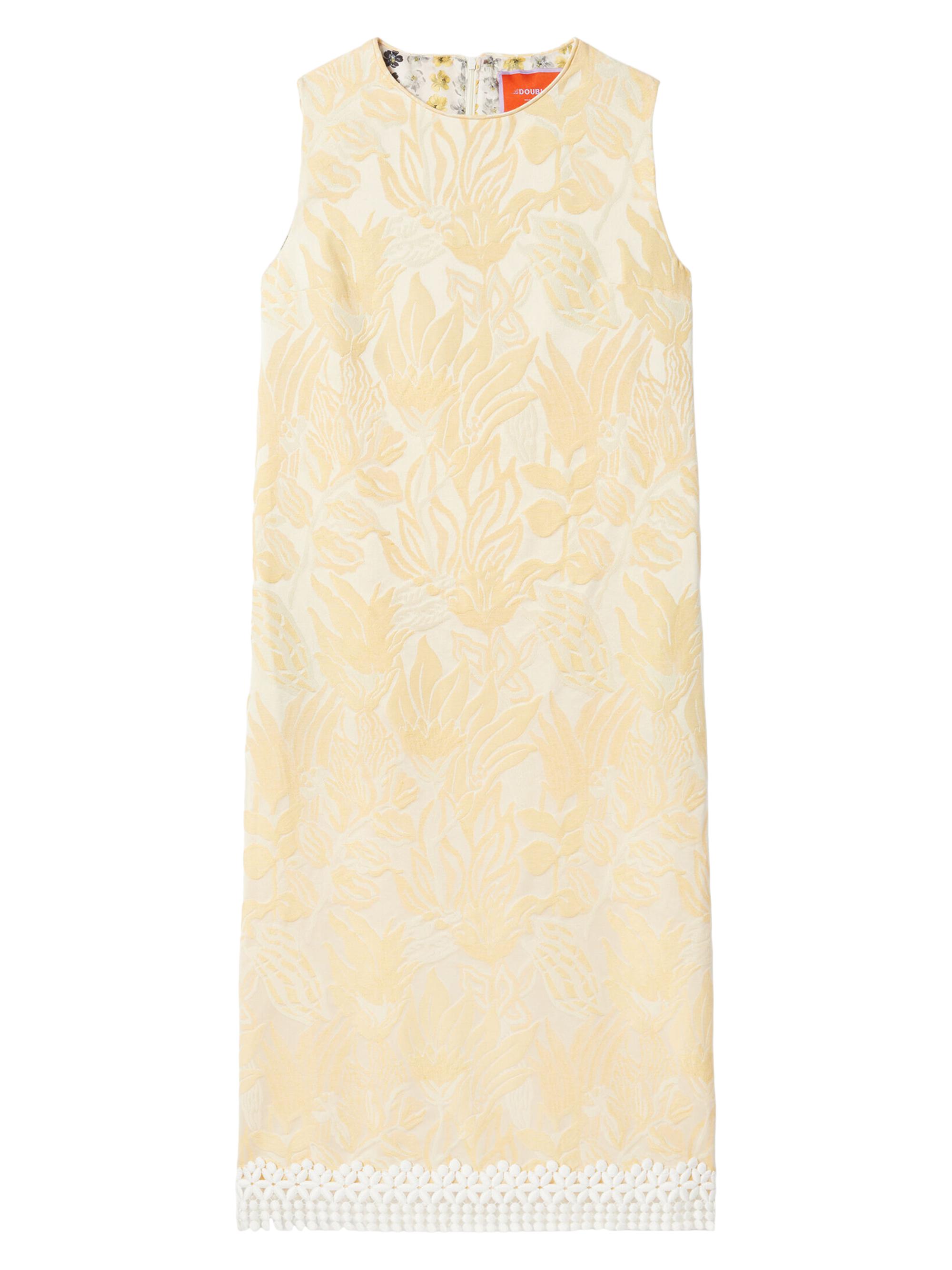 La DoubleJ Women's Column Midi Dress - Iris Jacquard Yellow