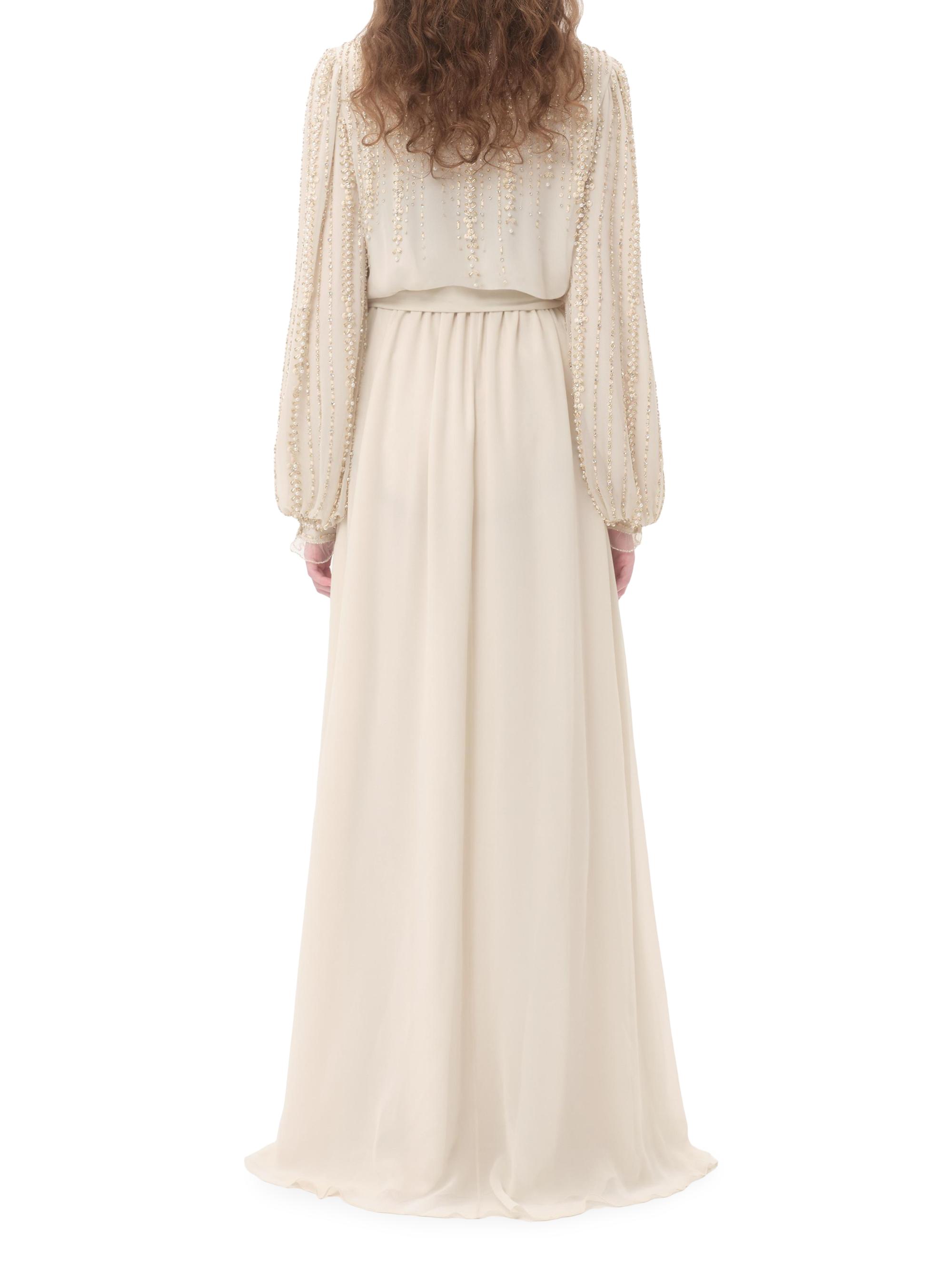 Valentino Garavani Long Dress in Embroidered Light Georgette