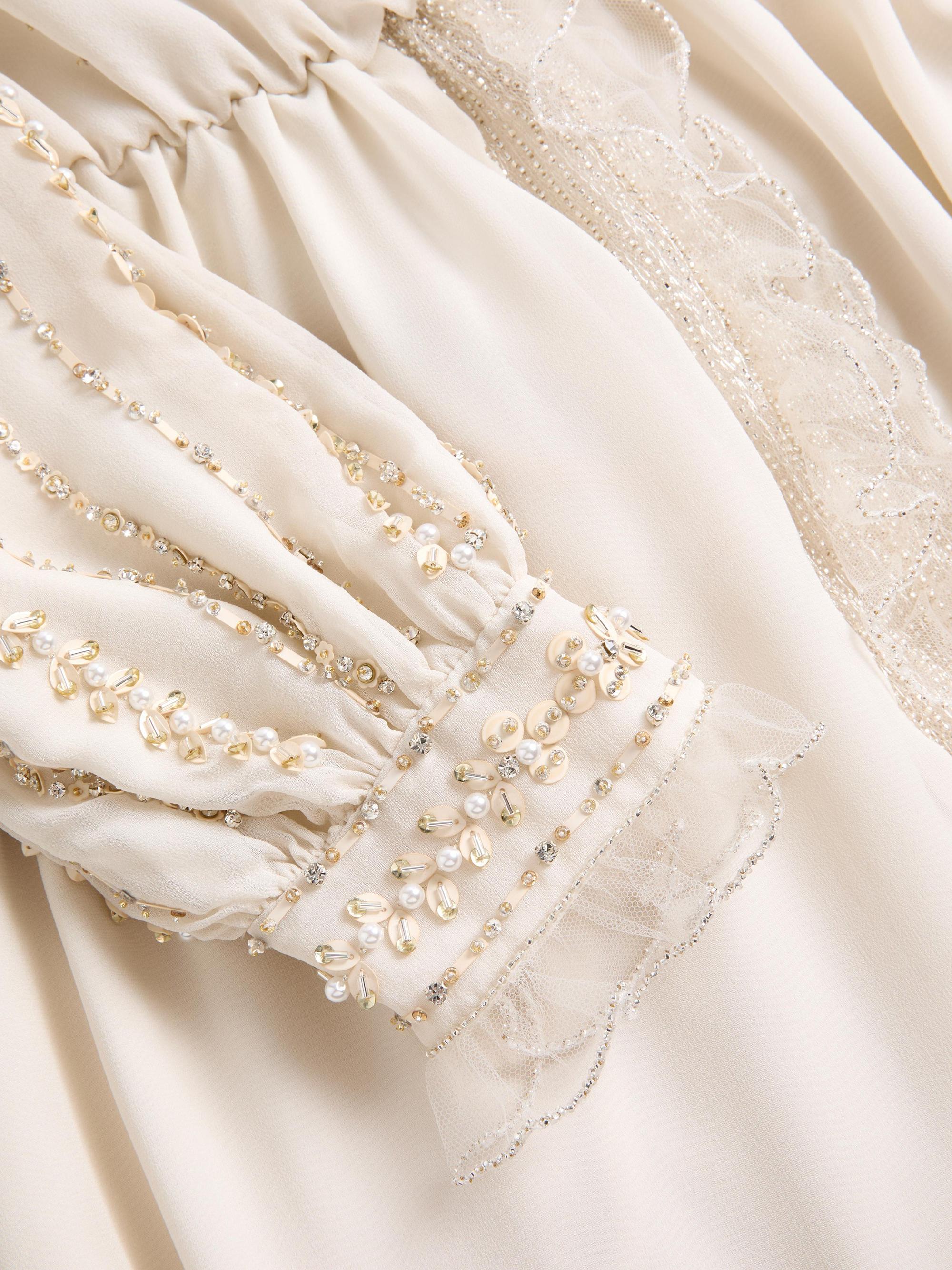 Valentino Garavani Long Dress in Embroidered Light Georgette