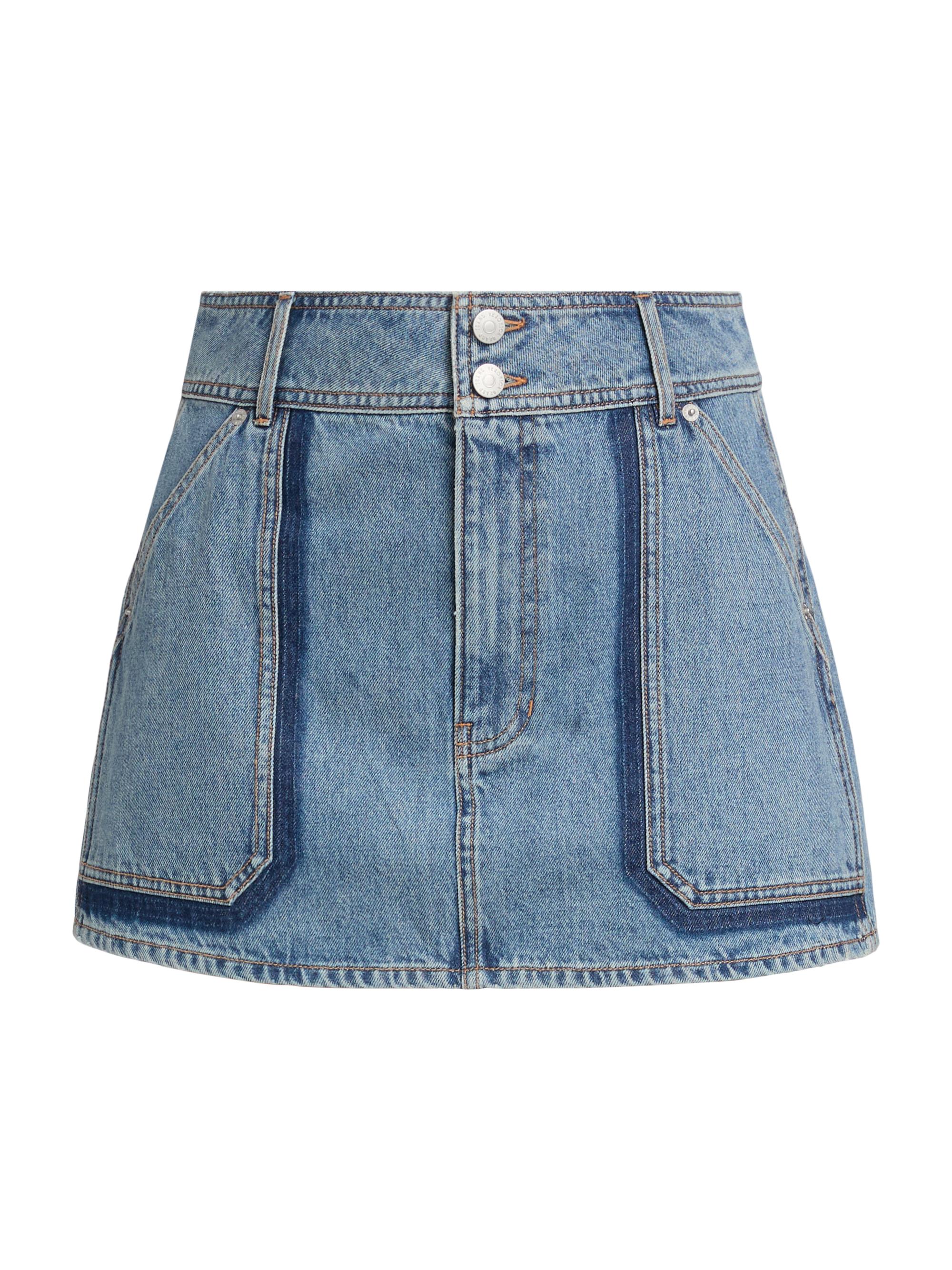 Veronica Beard Women's Vilma Cotton Denim Miniskirt - Sunburst