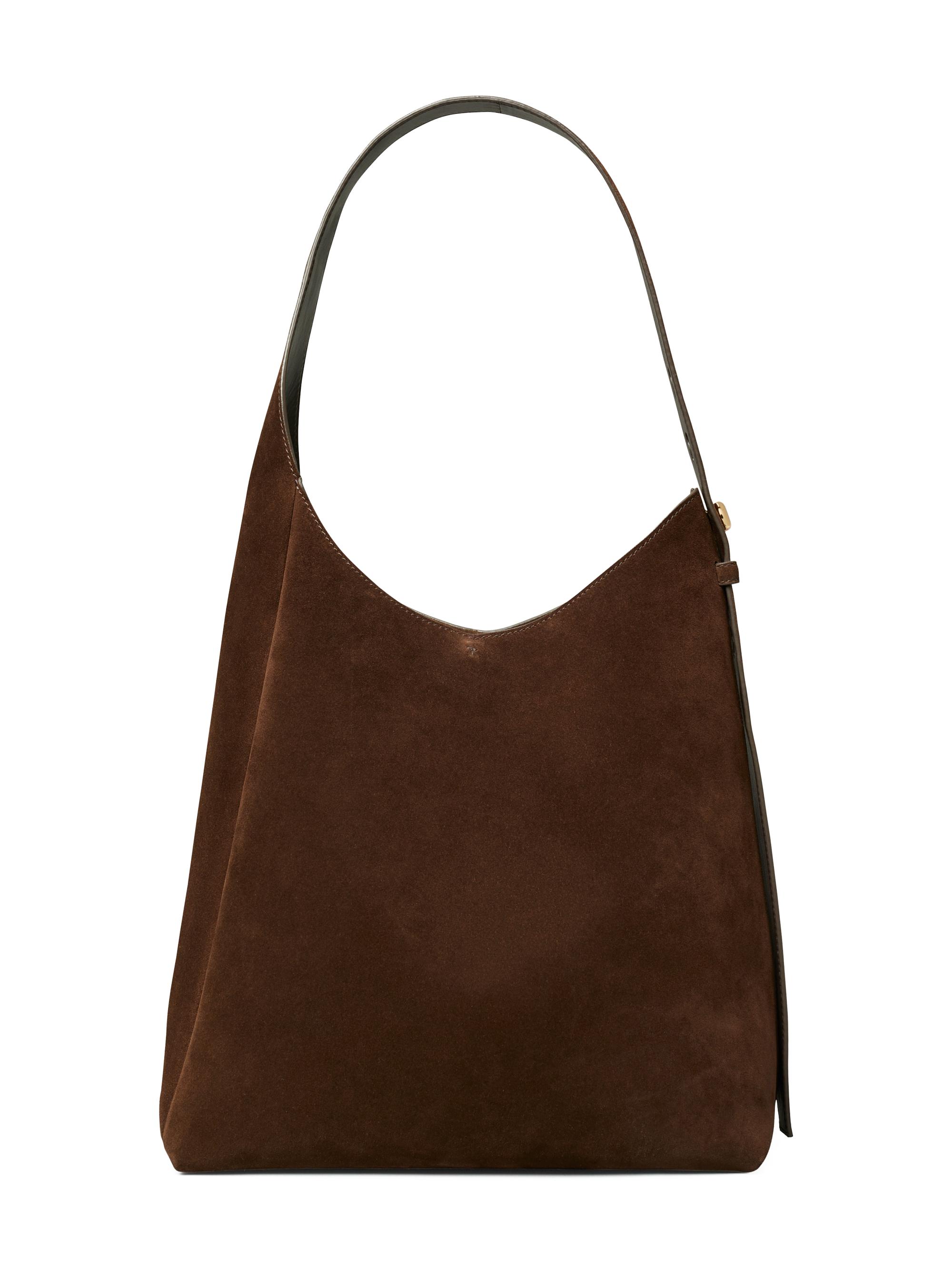 Tory Burch Women's Suede Hobo Bag - Dark Cocoa
