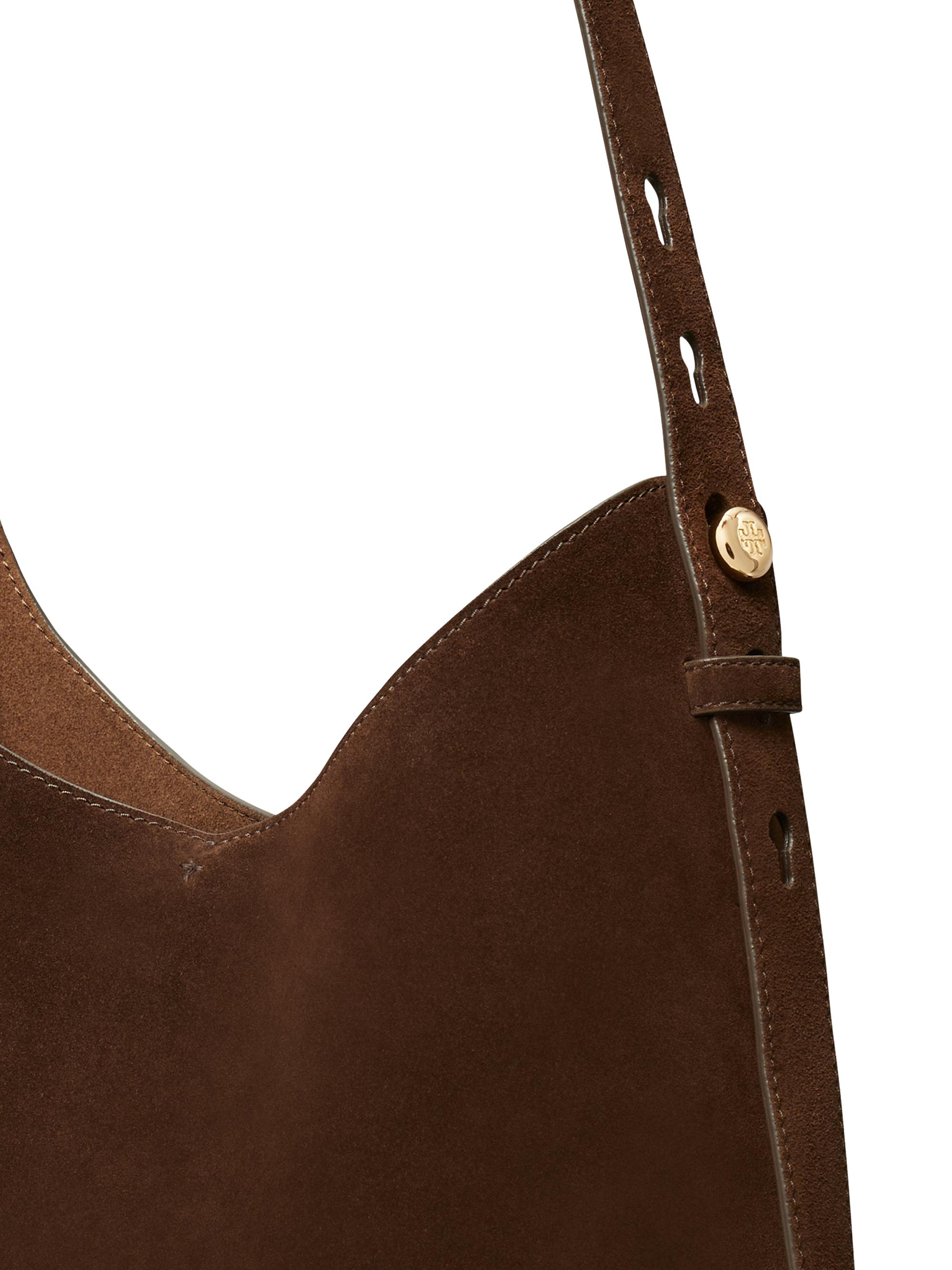 Tory Burch Women's Suede Hobo Bag - Dark Cocoa | Thumbnail 6