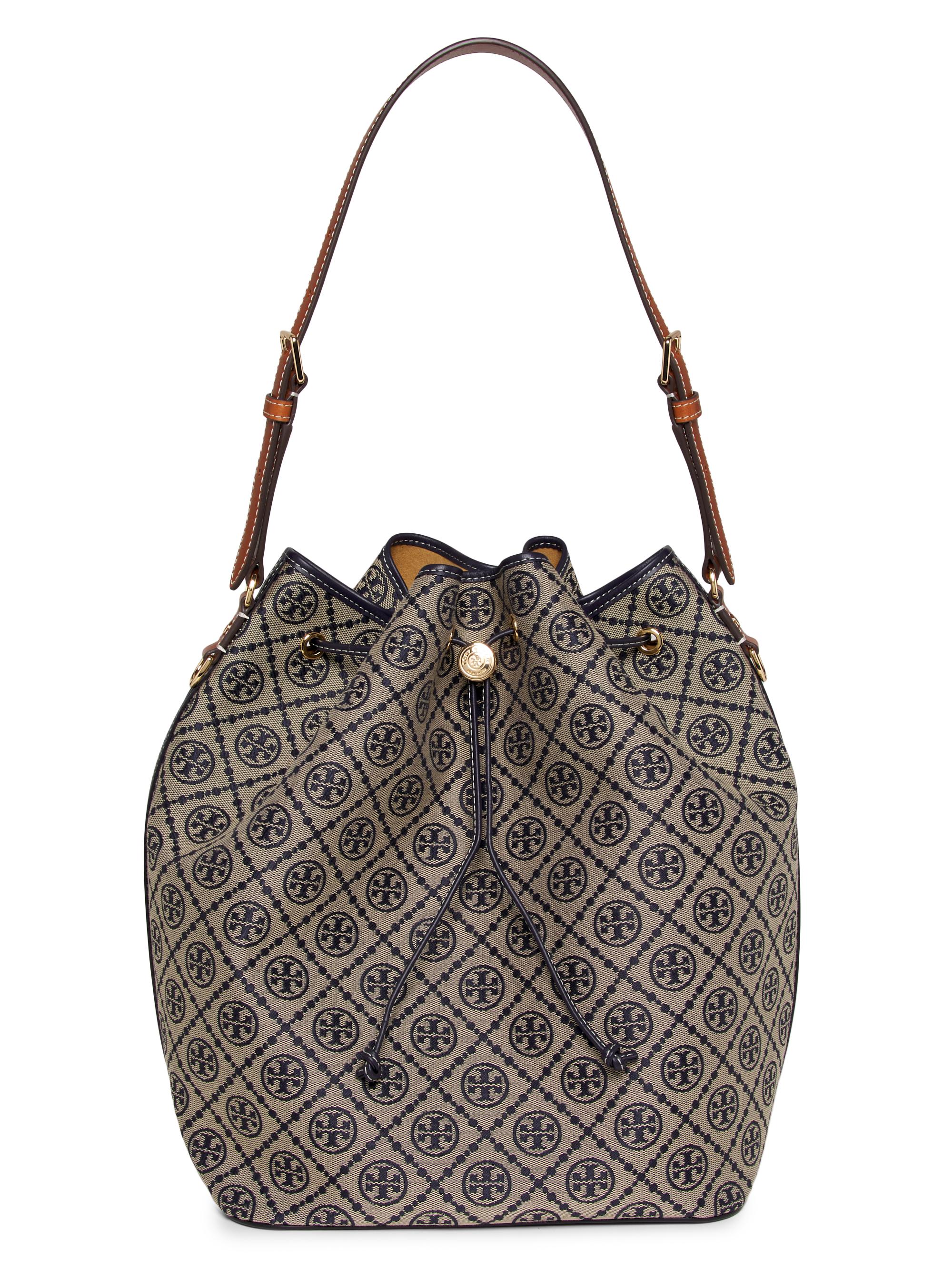 Tory Burch Women's T Monogram Oversized Bucket Bag - Tory Navy