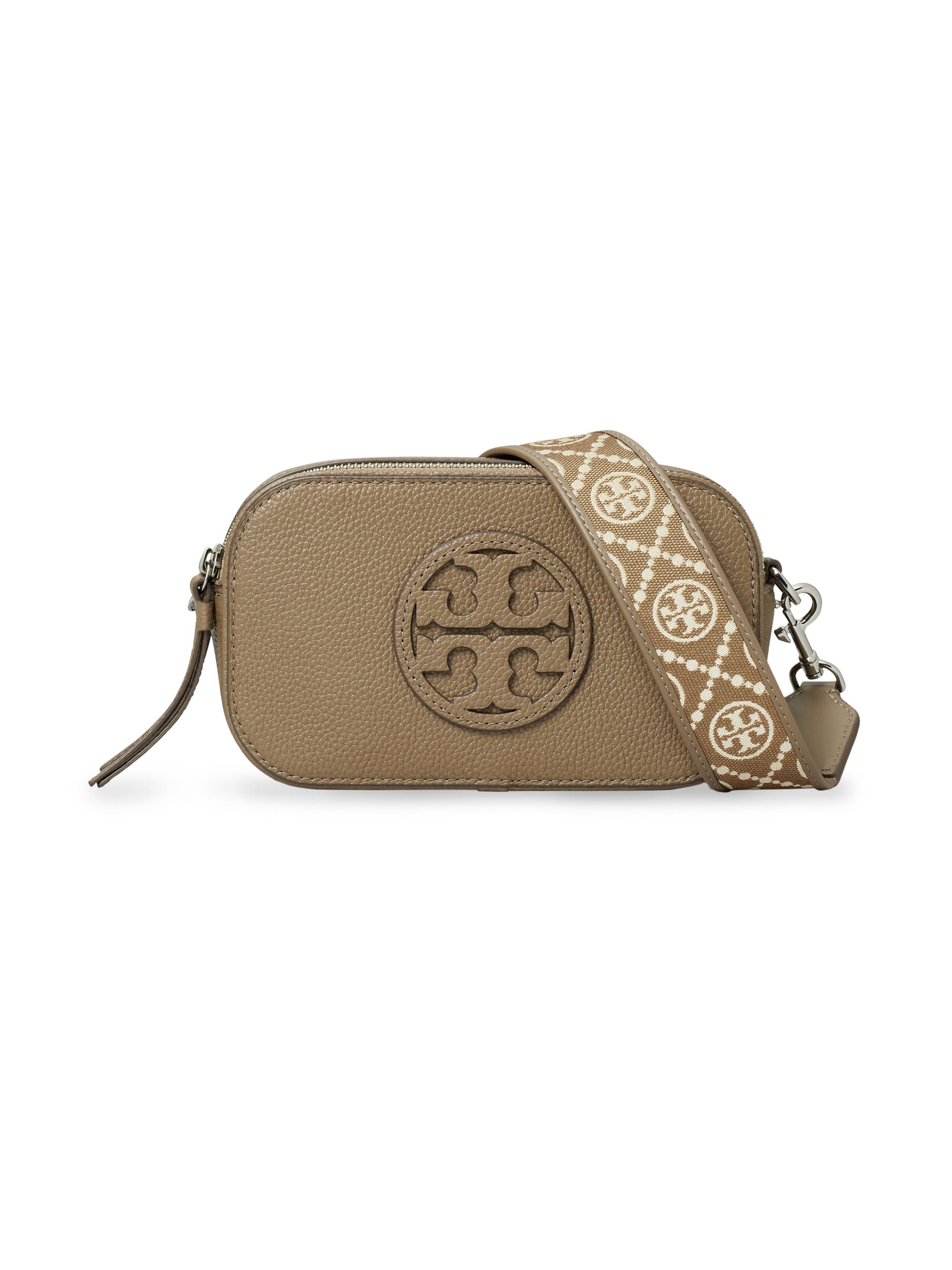 Tory Burch Women's Mini Miller Logo Leather Crossbody Bag - Wild Mushroom