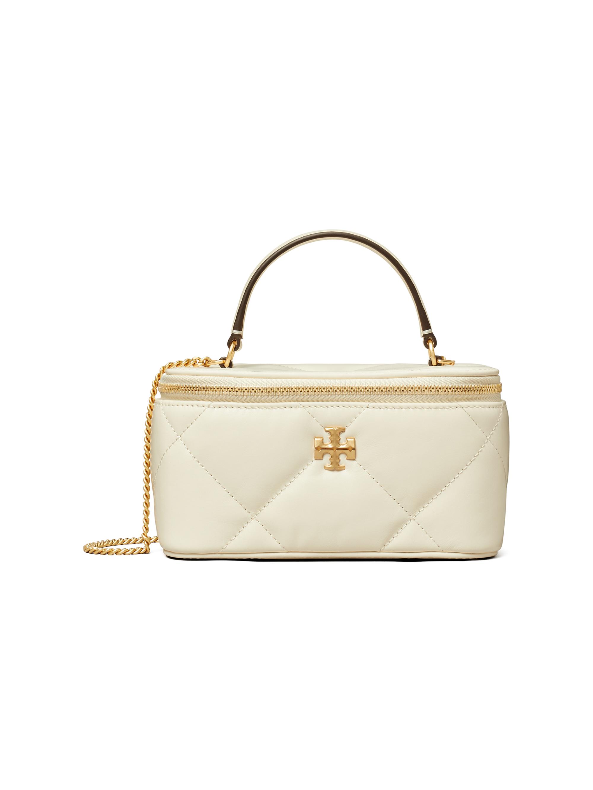 Tory Burch Women's Kira Diamond Quilted Leather Vanity Bag - Warm White