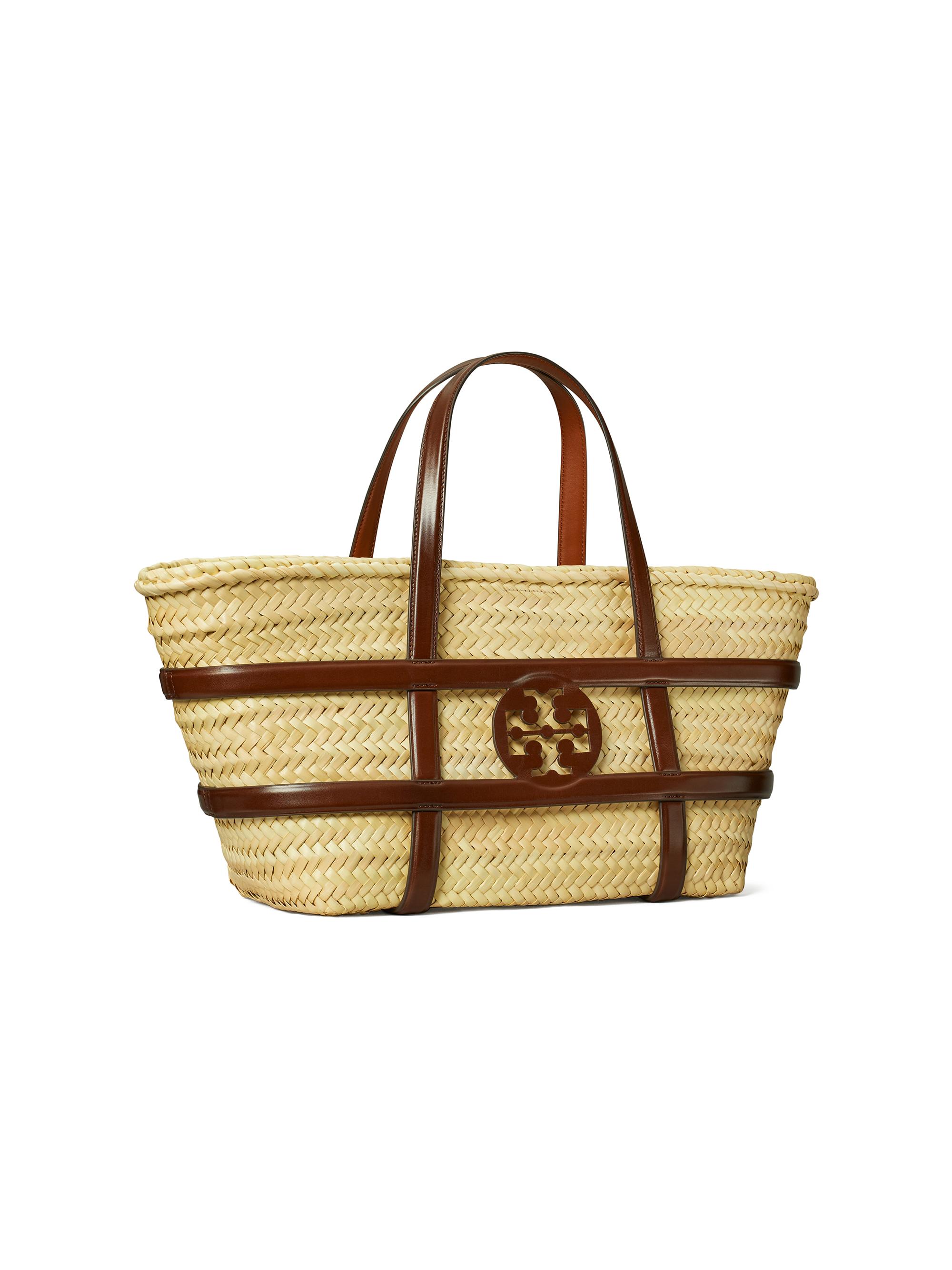 Tory Burch Ella Logo Straw Basket | Saks Fifth Avenue