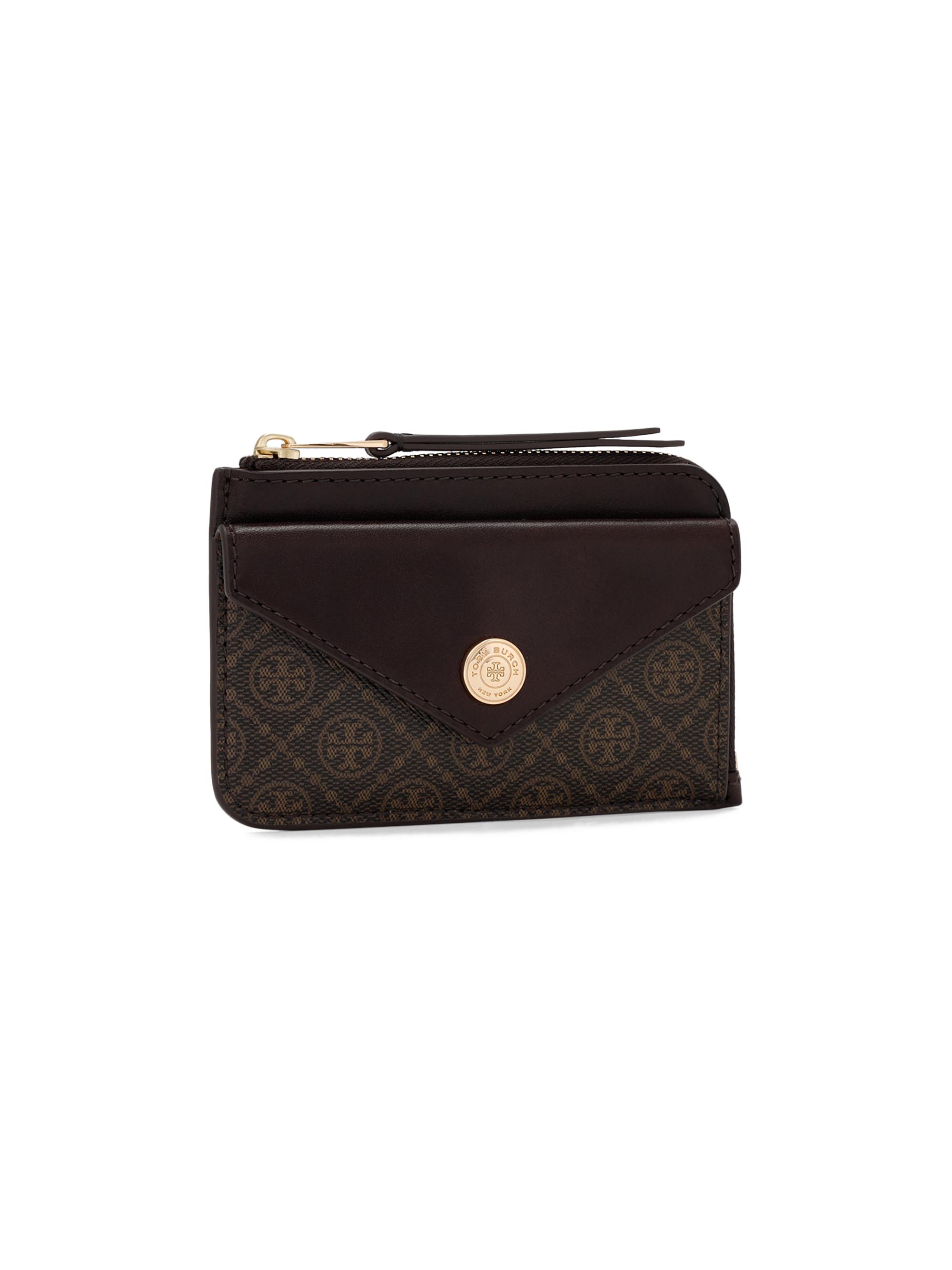 Tory Burch T Monogram Coated Canvas Envelope Card Case | Saks