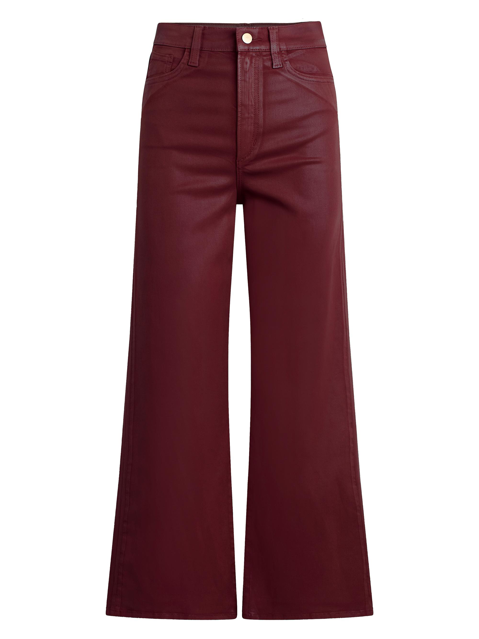 Joe's Jeans Women's The Mia Coated Wide-Leg Ankle Crop Jeans - Syrah