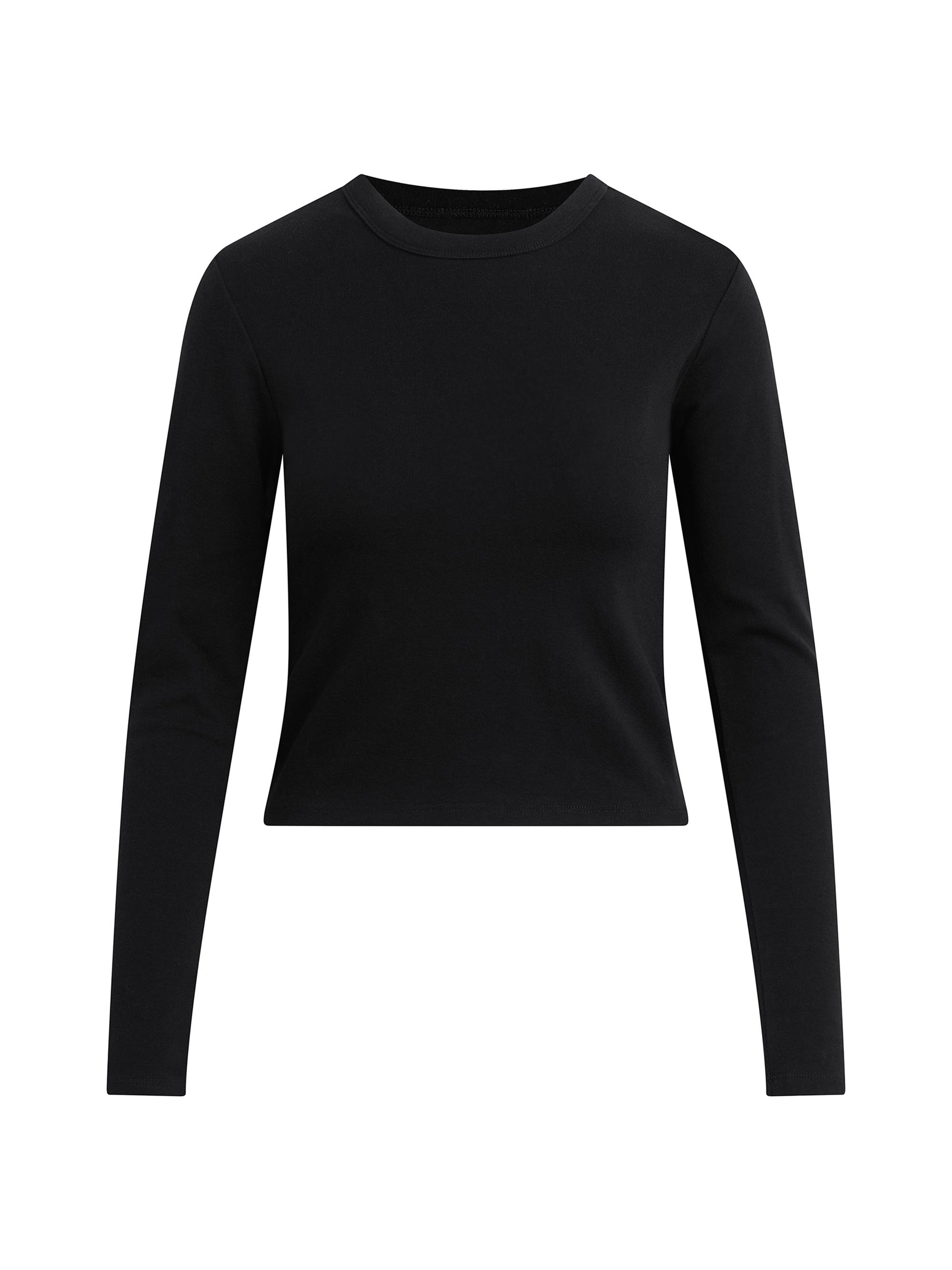 Joe's Jeans Women's The Long Sleeve Baby Tee - Black