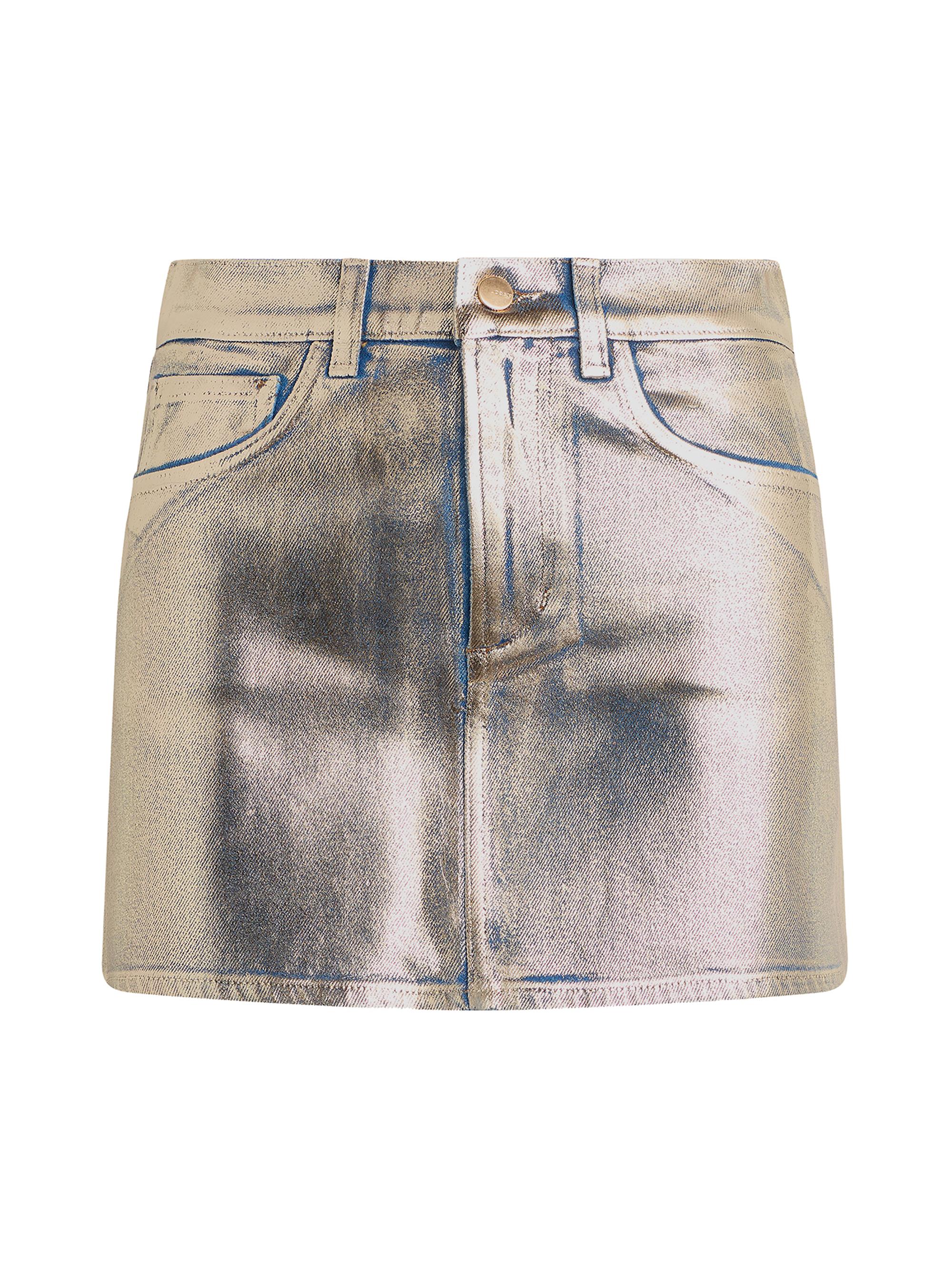 Joe's Jeans Women's The Tessa Foiled Denim Miniskirt - Disco Indigo