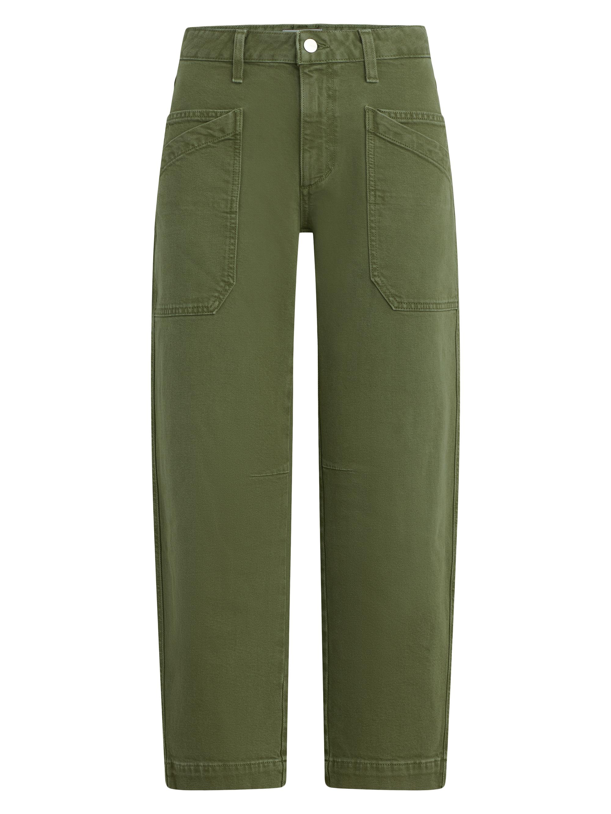 Joe's Jeans Women's The Double-Pocket Mid-Rise Barrel Jeans - Winter Moss