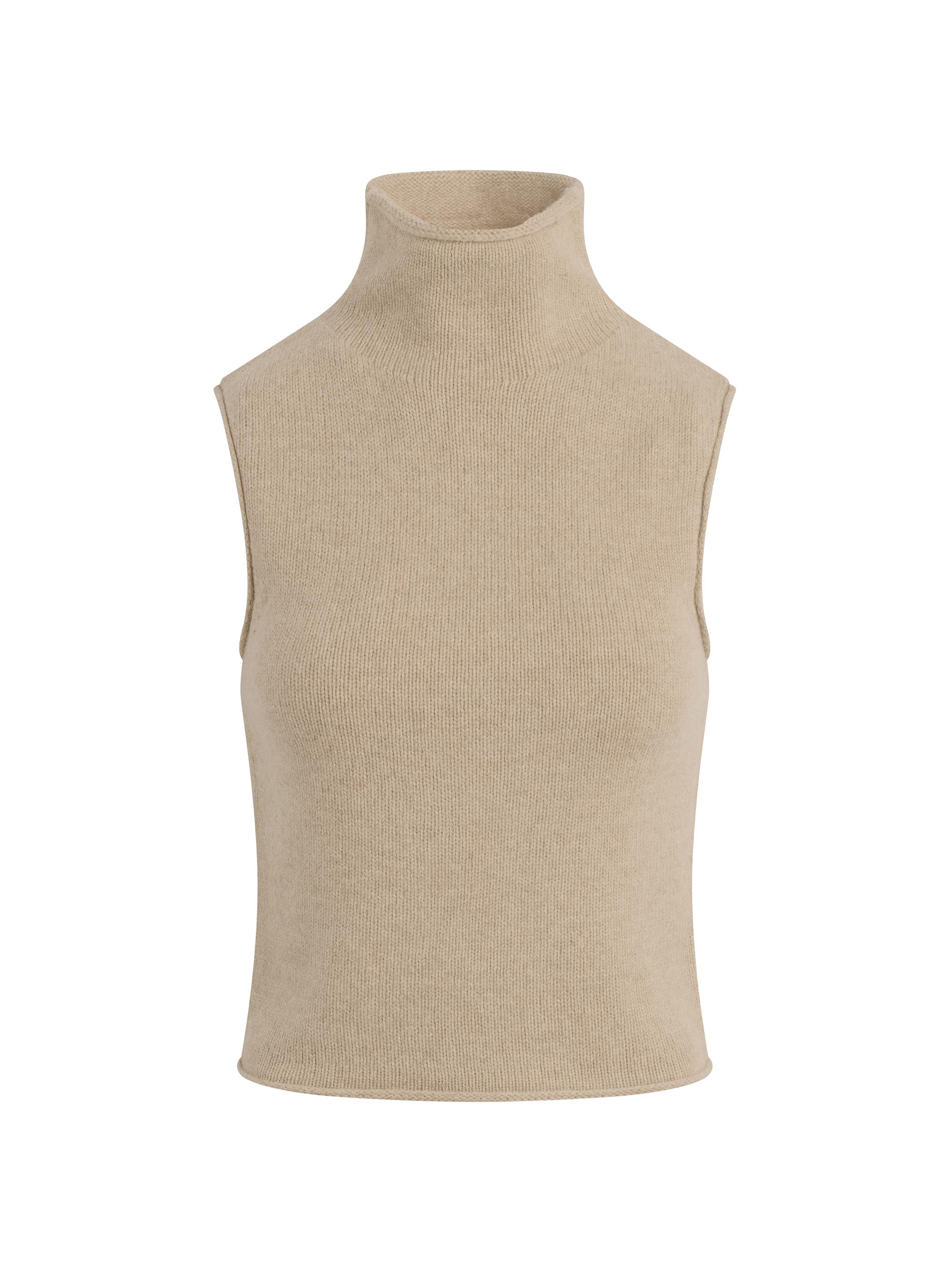 Joe's Jeans Women's The Stevie Sleeveless Rolled Neck Sweater - Camel