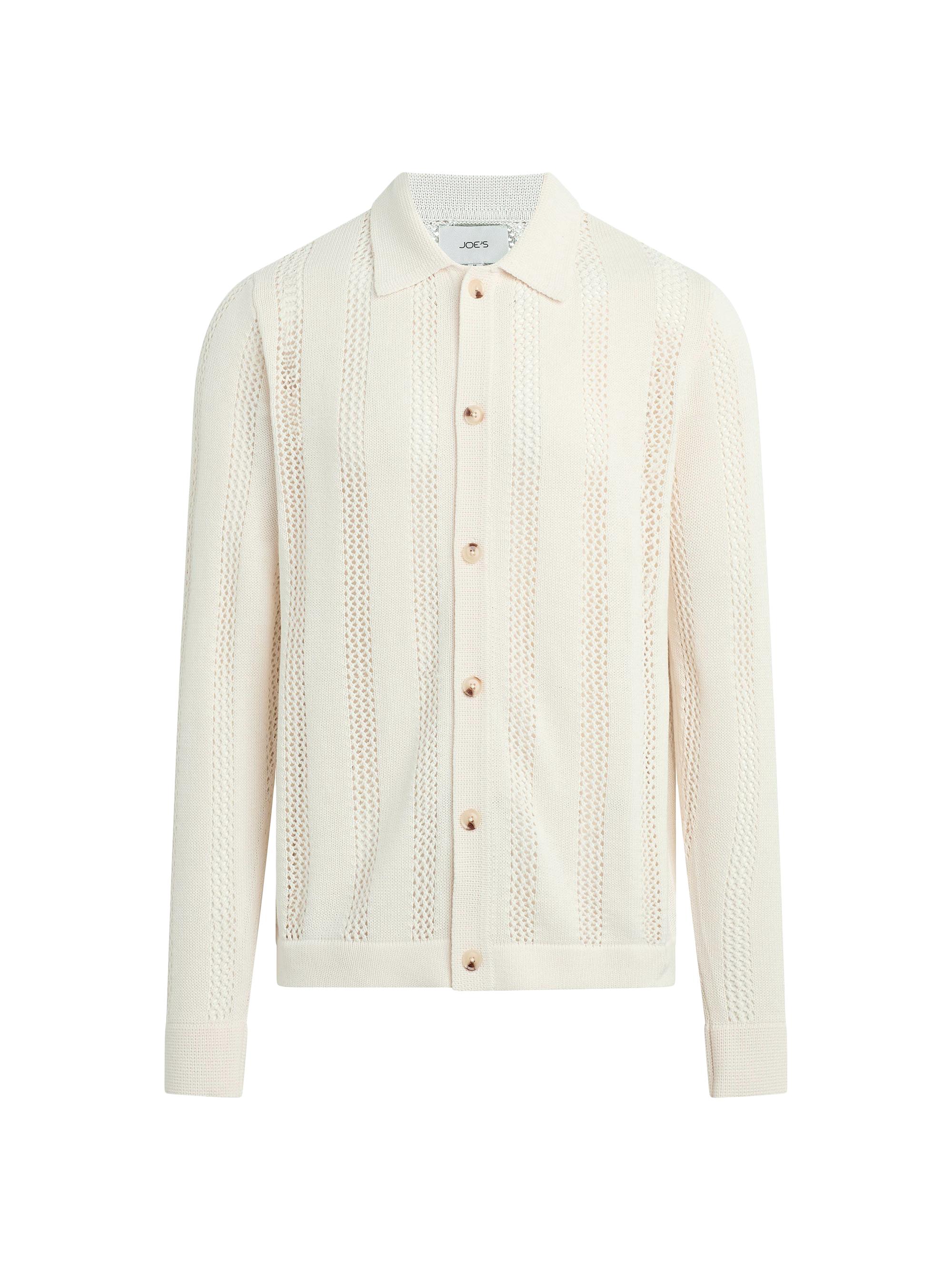 Joe's Jeans Men's Crochet Spread Collar Cardigan - Papyrus