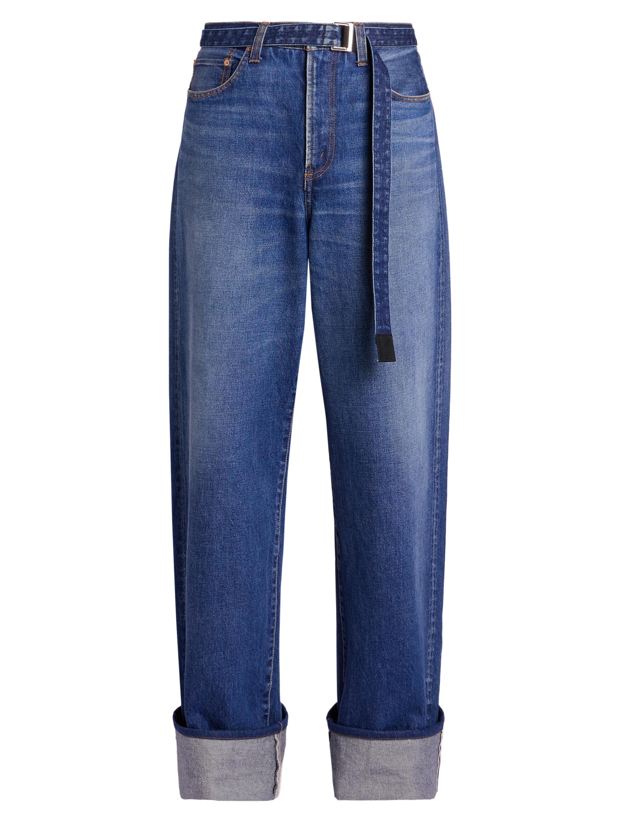 Sacai Levi's x Sacai Rolled Wide-Leg Jeans | Saks Fifth Avenue